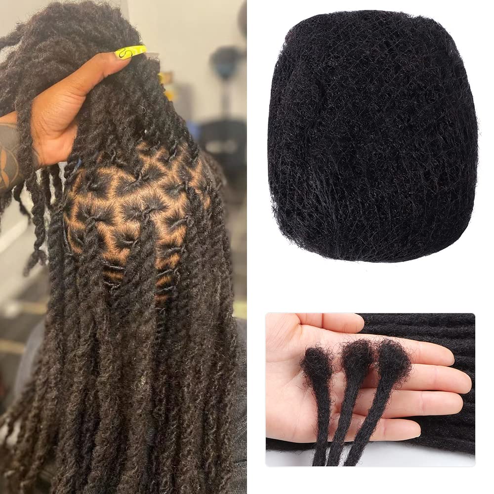 Orientfashion Extensiones de cabello humano rizado afro a granel para extensiones de reparación de rastas, paquete de 1.06 onzas (8 pulgadas, negro