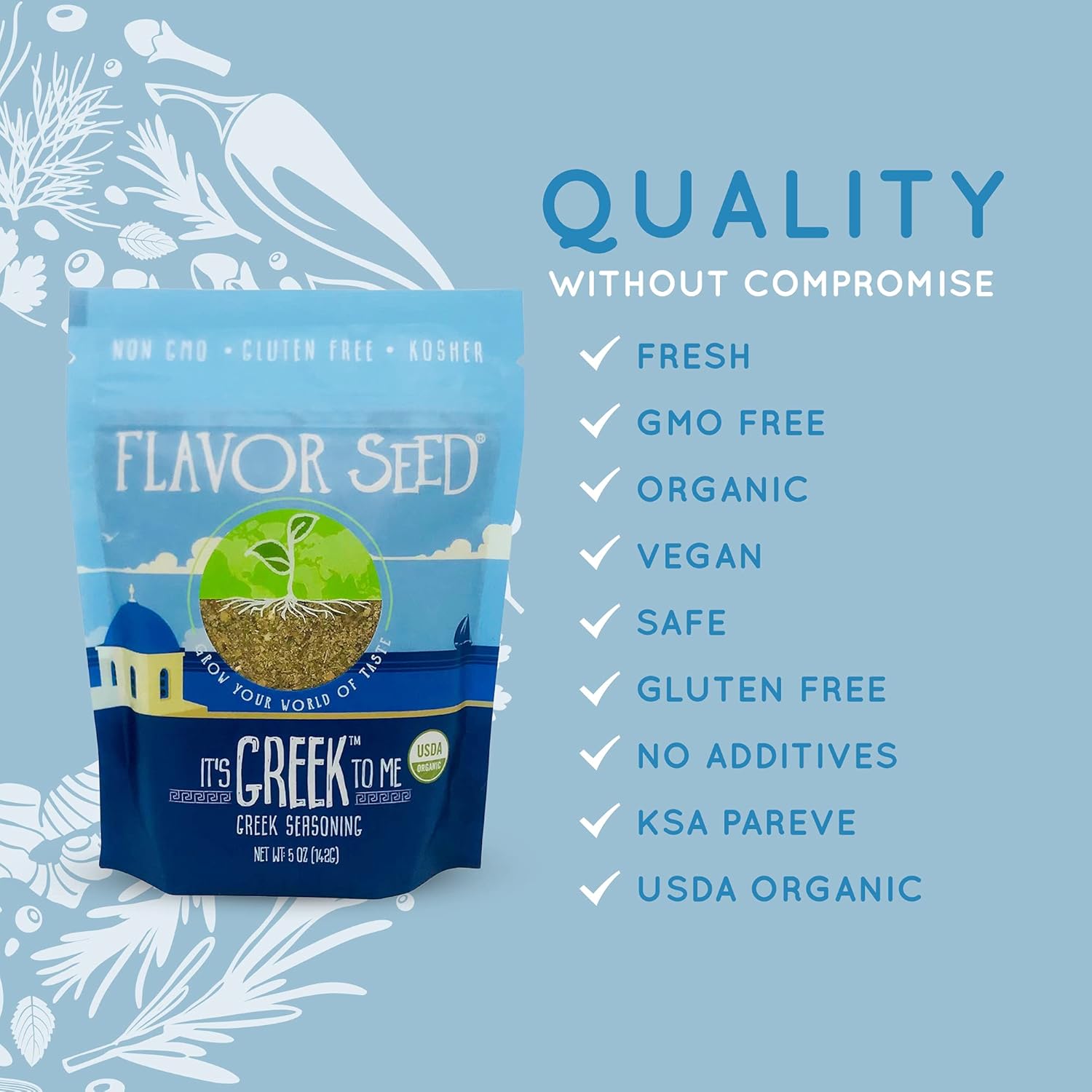 Flavor Seed Mezcla de especias y condimentos gourmet prémium a base de plantas, orgánicos, kosher veganos, paleo, condimentos y sabores  Te hacemos