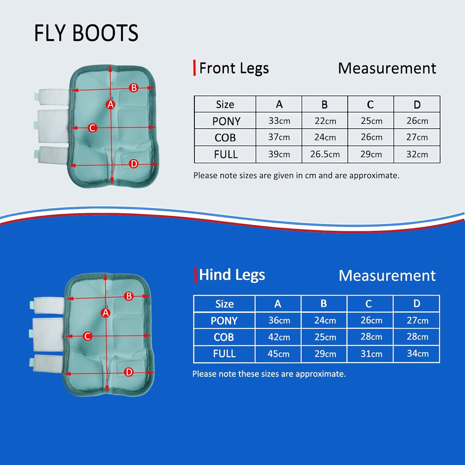 Botas de mosca de caballo, botas de caballo de mosca, perfectas para envolturas de piernas equinas y máxima protección contra moscas de caballo,