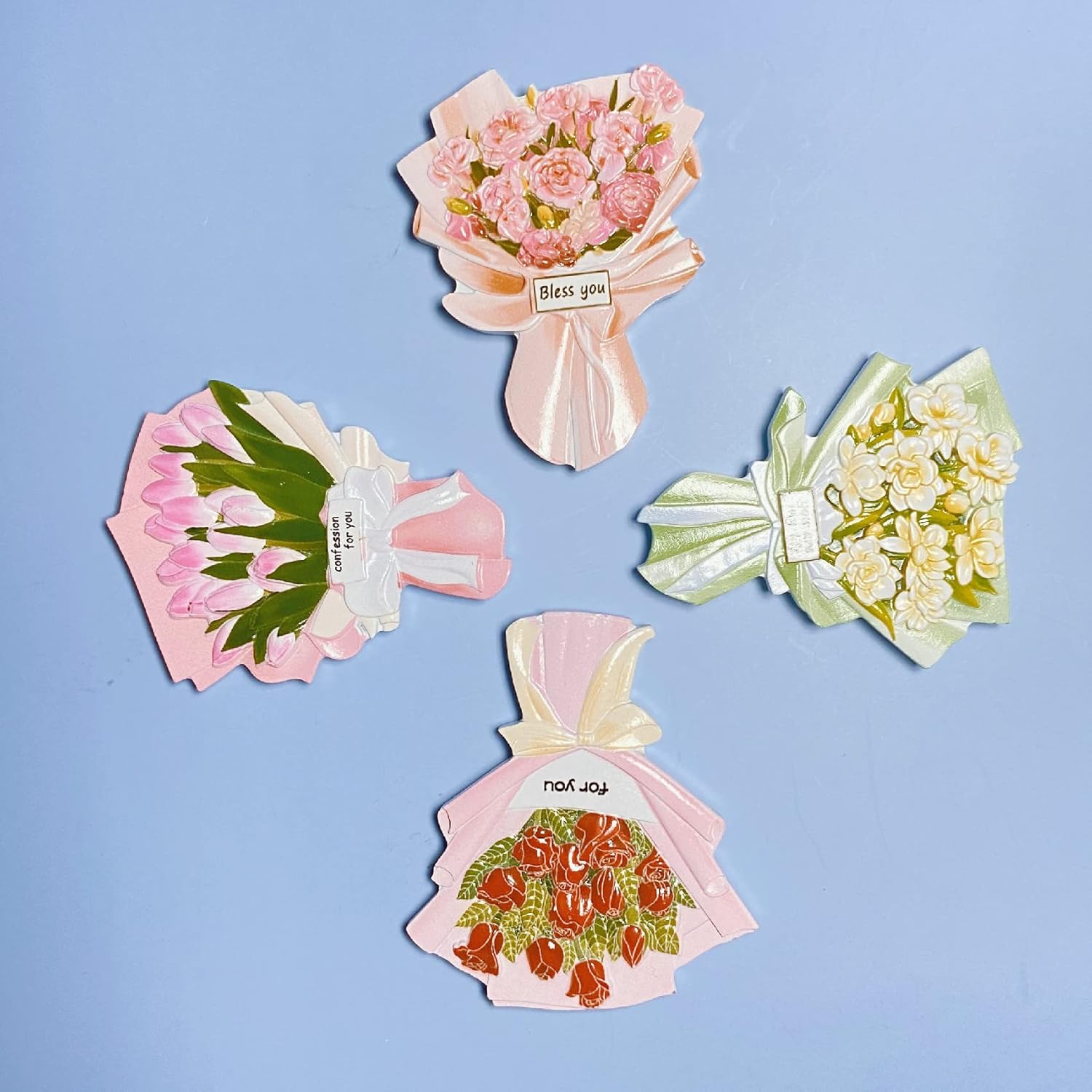 Bonito juego de imanes de resina para nevera, paquete de 4 imanes creativos y divertidos para refrigerador, decoración de cocina y oficina para