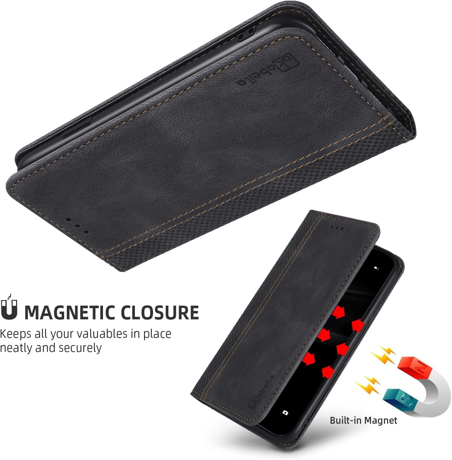 AKABEILA Funda para Xiaomi Redmi Note 10 Pro 5G con tarjetero para Xiaomi Poco X3 GT de piel sintética con soporte para tarjetas, funda de 6.6