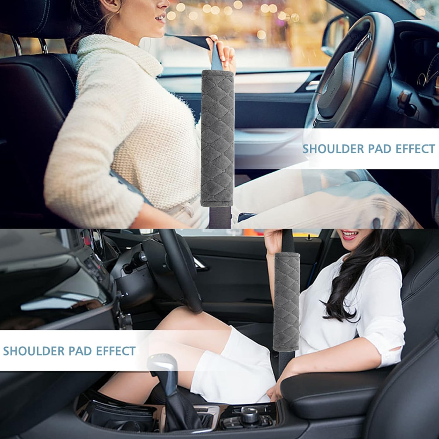 MOONET Protector de cinturón de seguridad para automóvil, protector de hombro, suave y agradable al tacto, funda universal para cinturón de