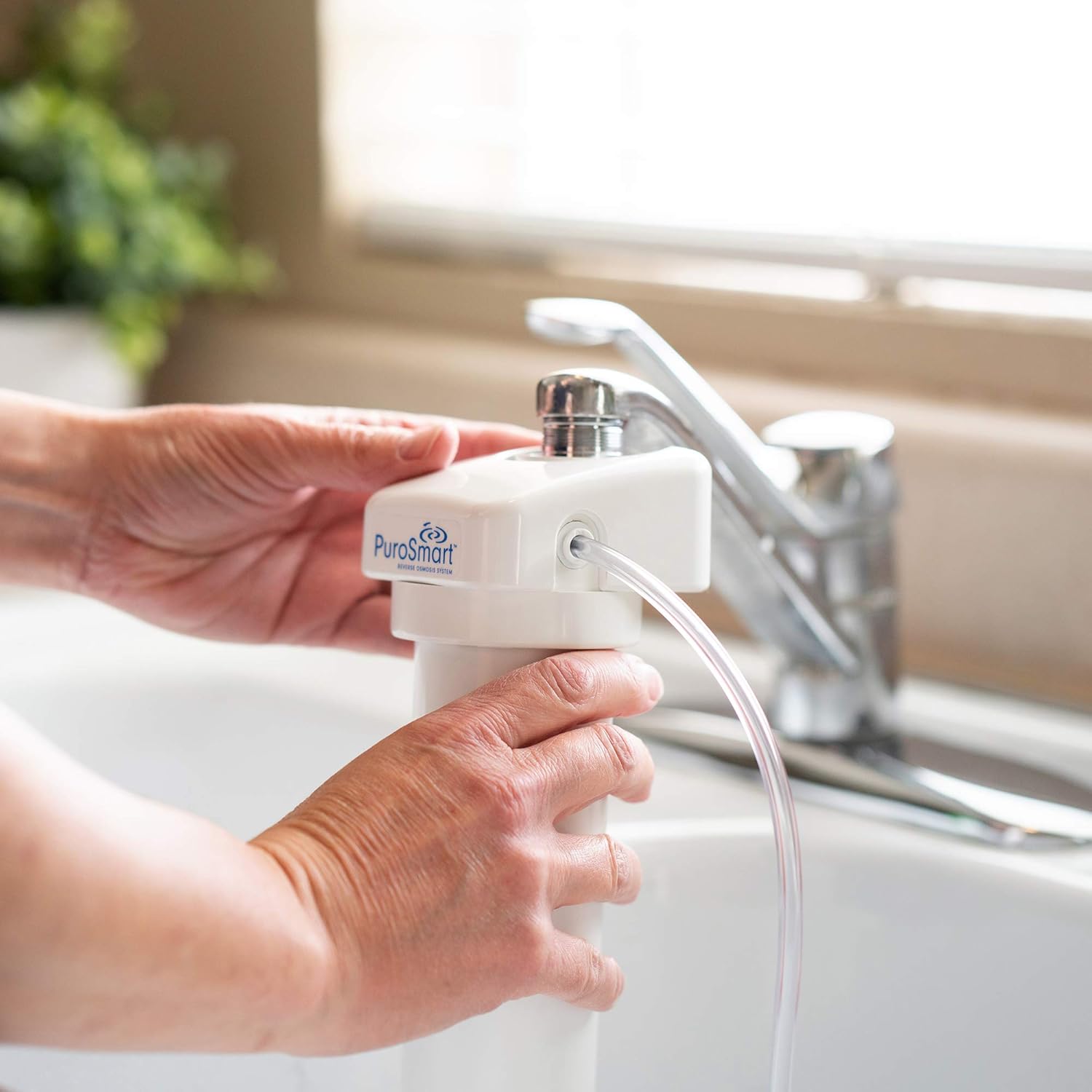 PuroSmart High Flow RO System Home Water Treatment System  Compact RO System Mounts Directly onto Faucet  Great for Apartments & Rentals  Applied