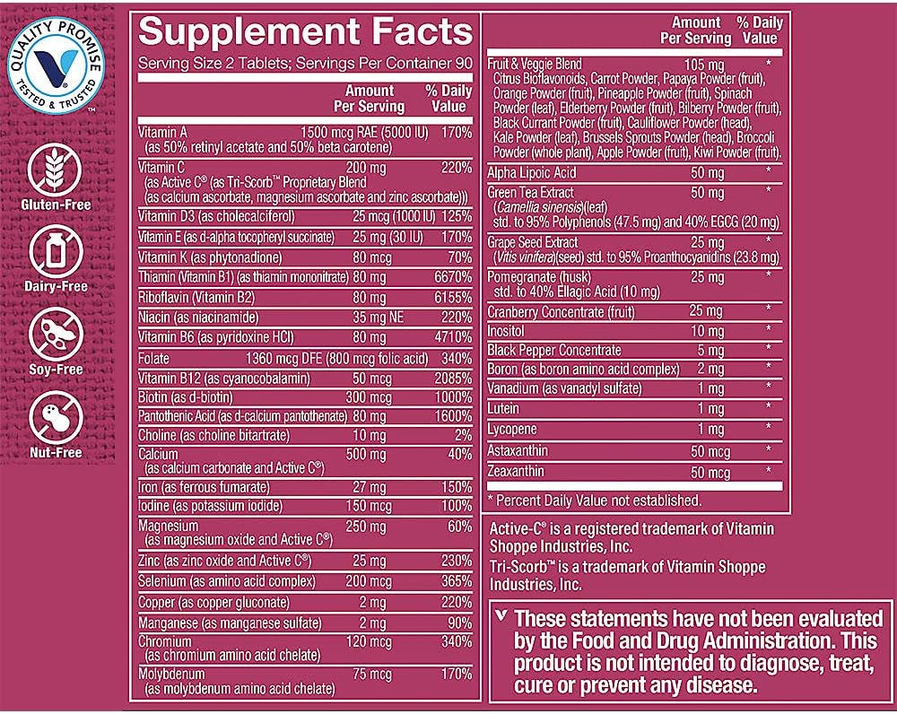 Ultimate Woman Multivitamínico, multivitamínico de alta potencia con extracto de té verde, mezcla energética y antioxidante, suplemento diario