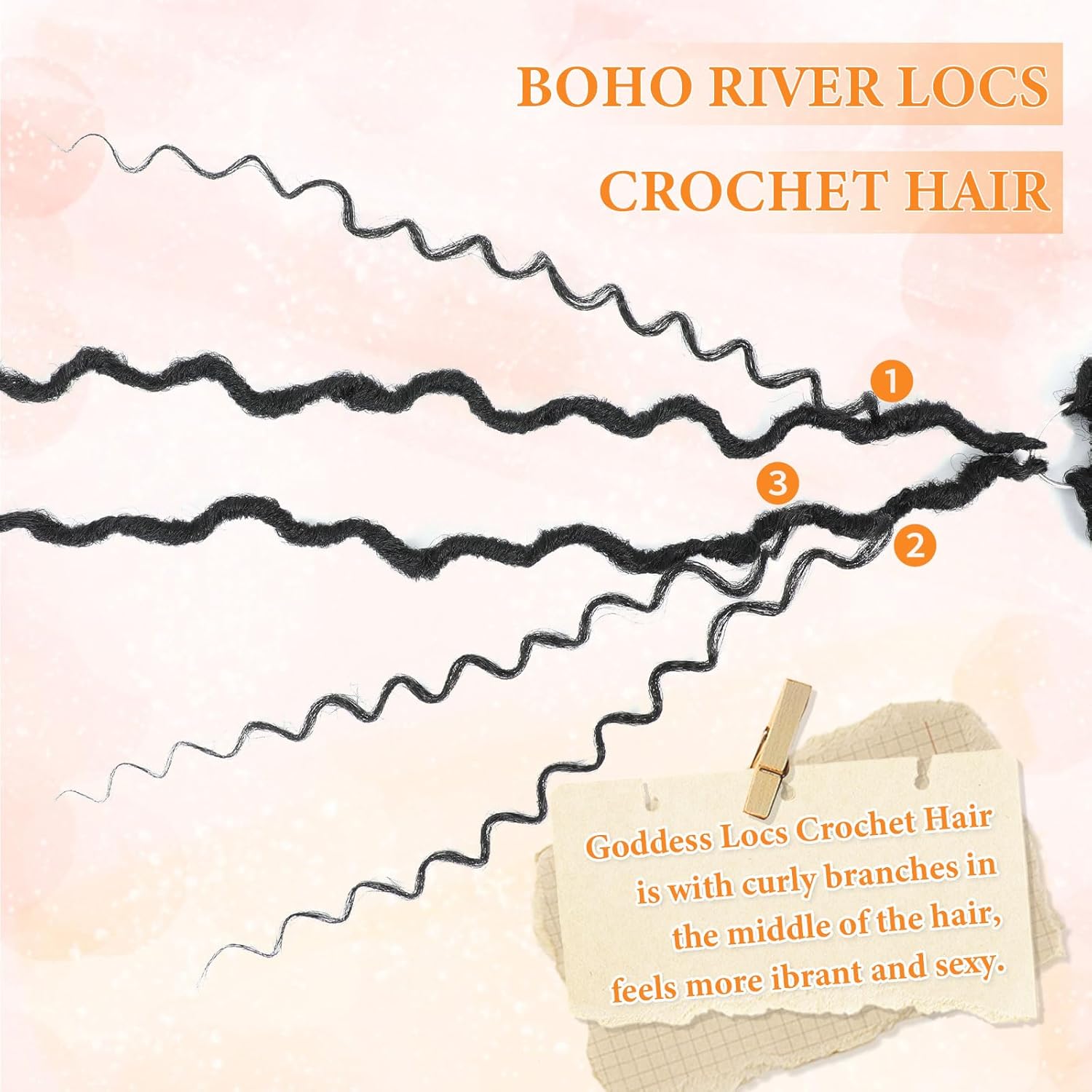 Wodun Goddess Locs – Cabello de ganchillo de 18 pulgadas, 8 paquetes de cabello sintético de ganchillo, cabello de ganchillo previamente enrollado