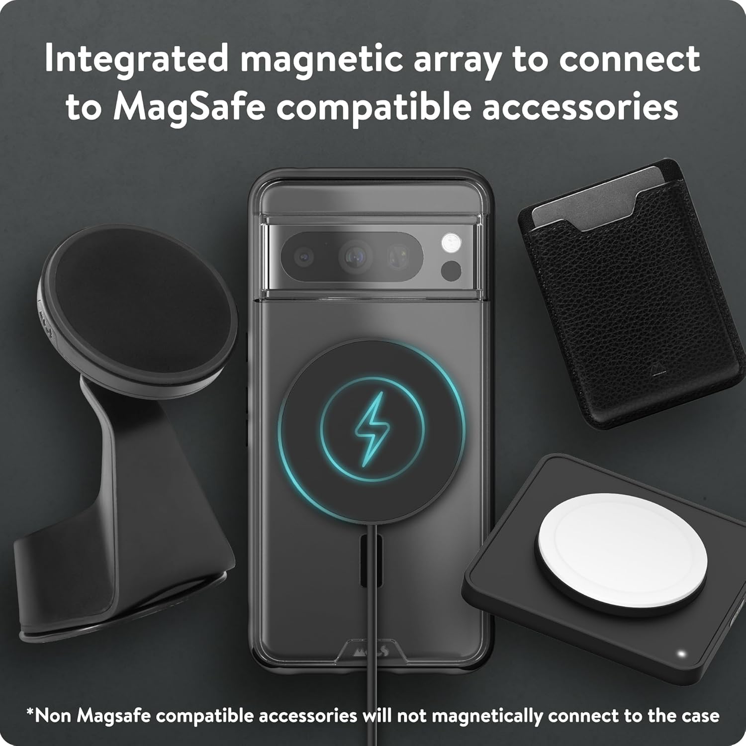 Mous Funda para Google Pixel 8 Pro compatible con MagSafe Clear  Clarity 2.0  Funda protectora para Pixel 8 Pro  Resistente a los arañazos, diseño