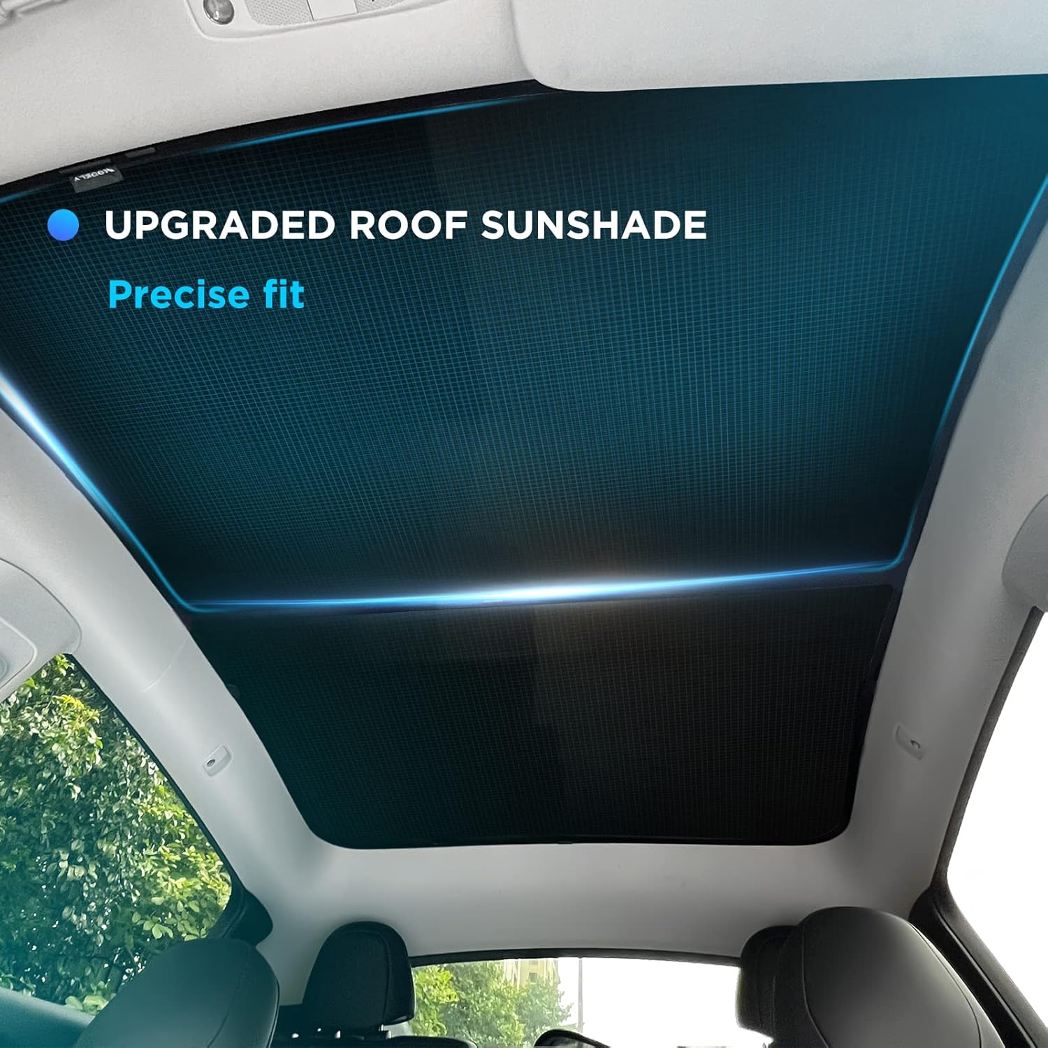 Nestour Parasol plegable para techo solar Tesla modelo Y, accesorios para Tesla Model Y 2020-2023, con película aislante UV (juego de 2)