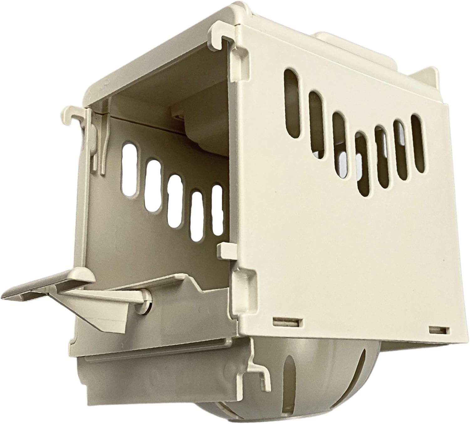 Caja nido de plástico para pájaros, taza nido extraíble y portátil con puerta trasera corredera para una fácil limpieza y depósito para almacenar