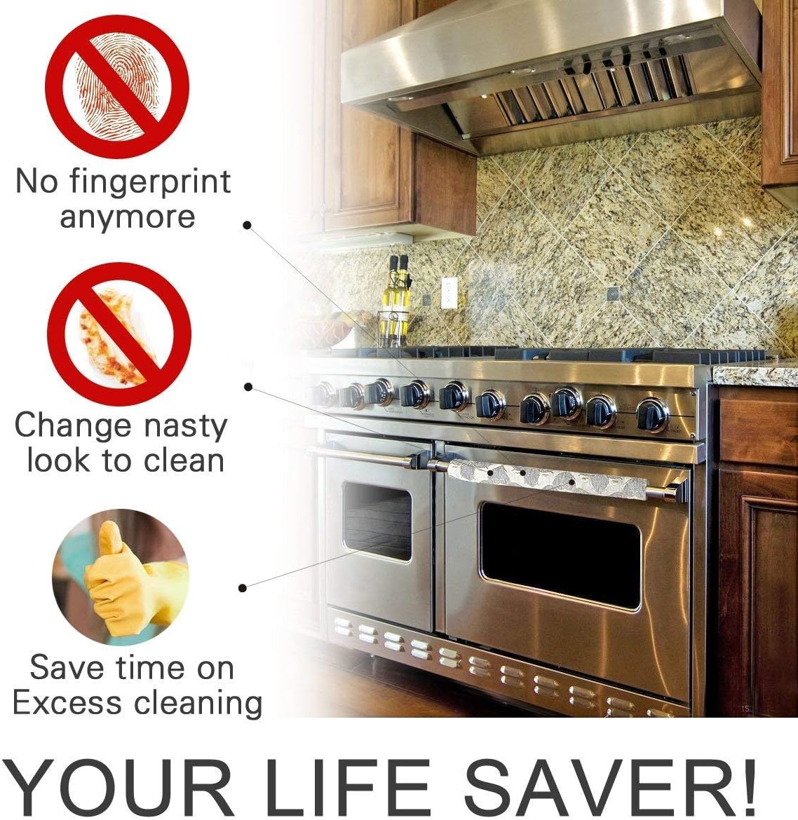 OUGAR8 Cubiertas para manijas de puerta de refrigerador, protector de decoración hecho a mano para hornos, lavavajillas. Mantén tu aparato de cocina