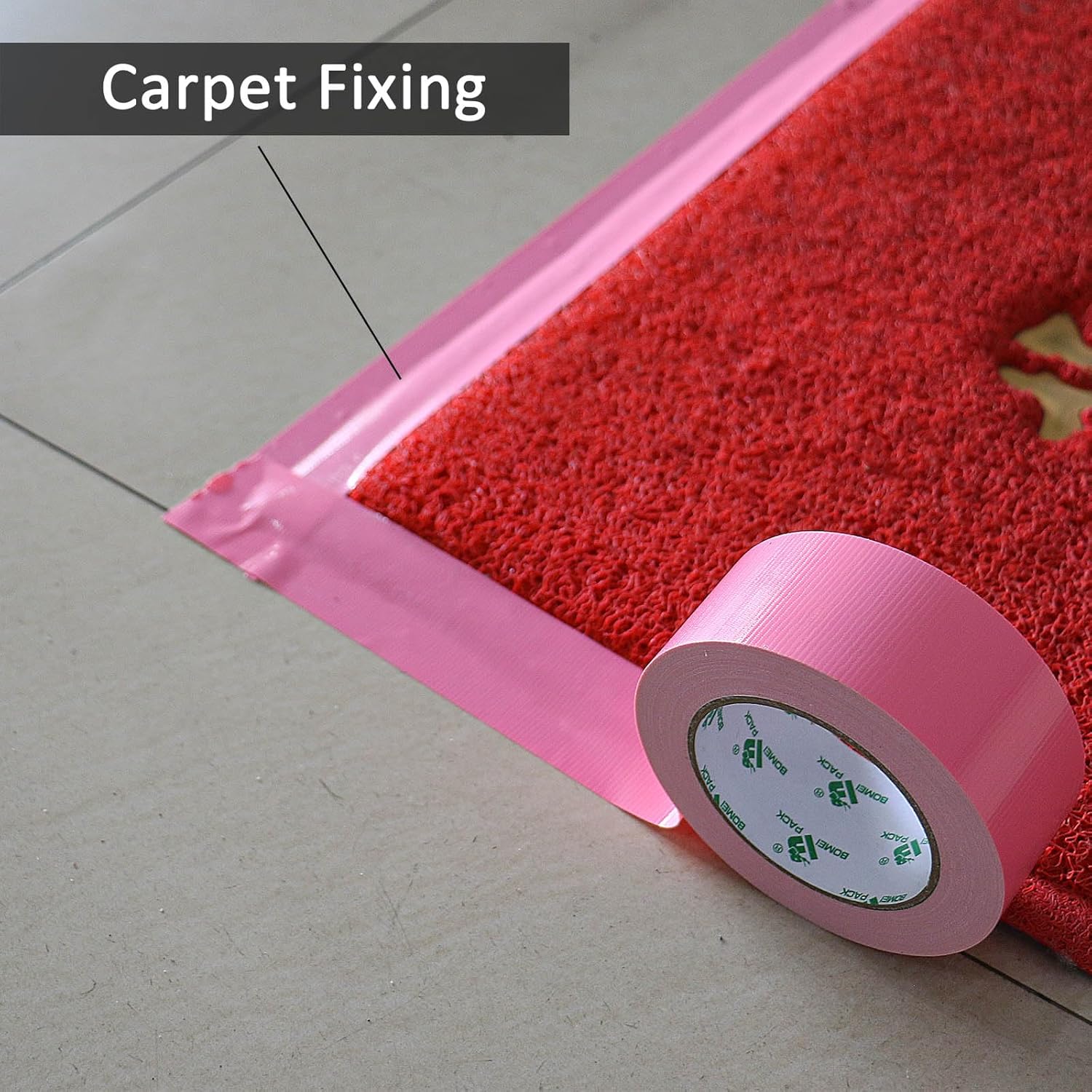 BOMEI PACK Cinta adhesiva de color rosa, cinta adhesiva industrial resistente 9mil x 1.88 pulgadas x 30 yardas para embalaje y reparación
