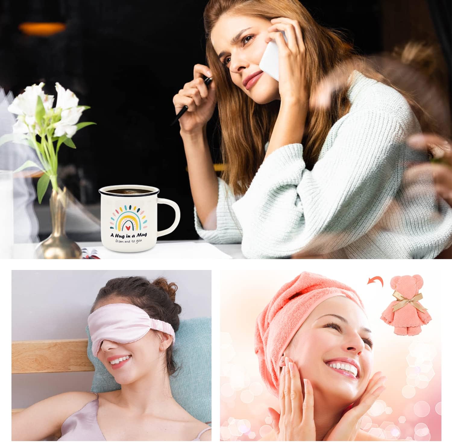 Regalos para mujeres con texto en inglés Feel Better Gifts for Women  Cesta de regalo Thinking of You para mujeres  Paquete de cuidado personal Get