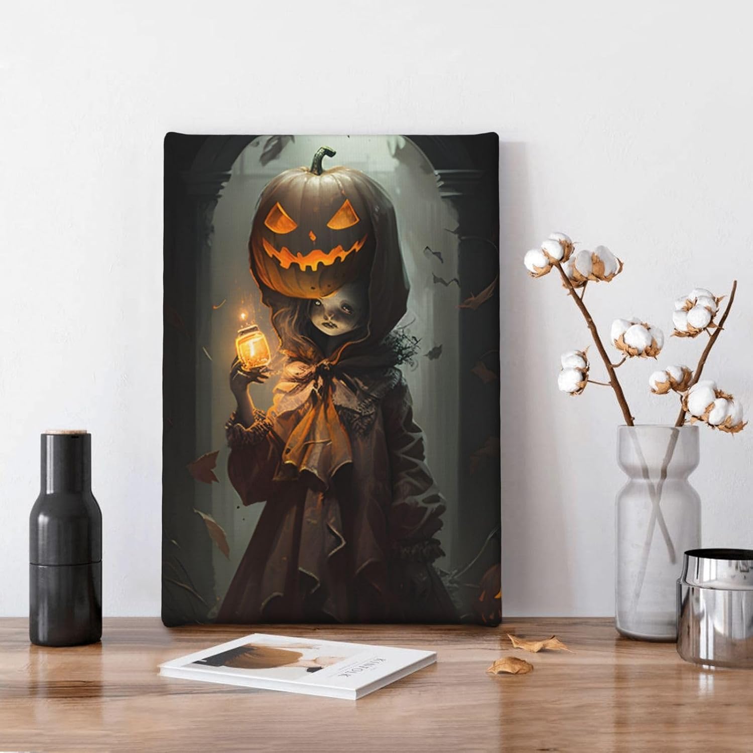 yvkew Lienzo decorativo para pared de Halloween, decoración del hogar, pinturas de arte abstracto, regalos, arte moderno, decoración para oficina,