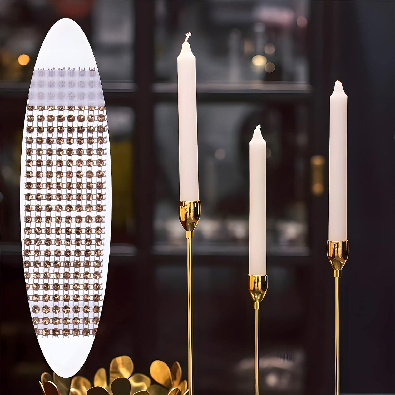 50 servilleteros de café, servilleteros de diamantes de imitación para grandes eventos, decoraciones de mesa, bodas, fiestas, bricolaje