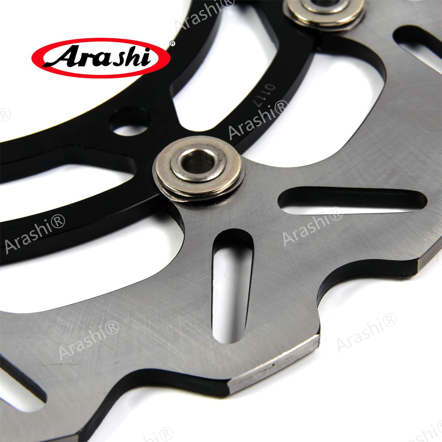Arashi Rotores de disco de freno delantero y trasero para Kawasaki Ninja 250R 250 R EX250J 2008-2012 Accesorios de repuesto de motocicleta negro