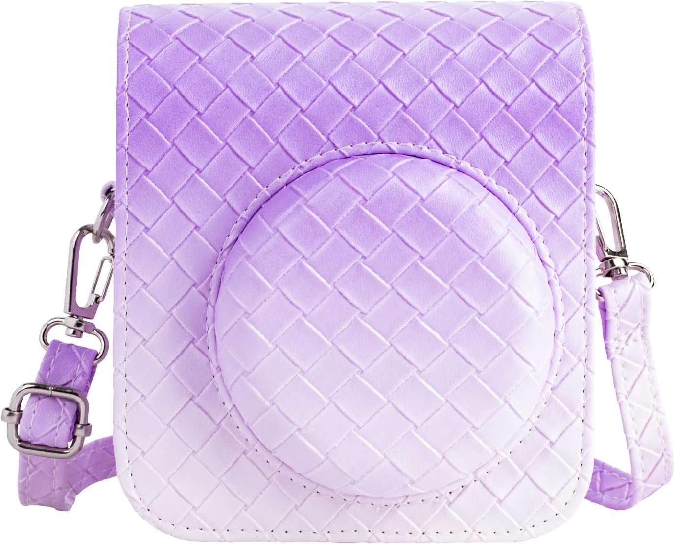 MUZIRI KINOKOO Funda para cámara de película instantánea Fujifilm Instax Mini 12Polaroid Mini 12, funda protectora de piel sintética con tejido