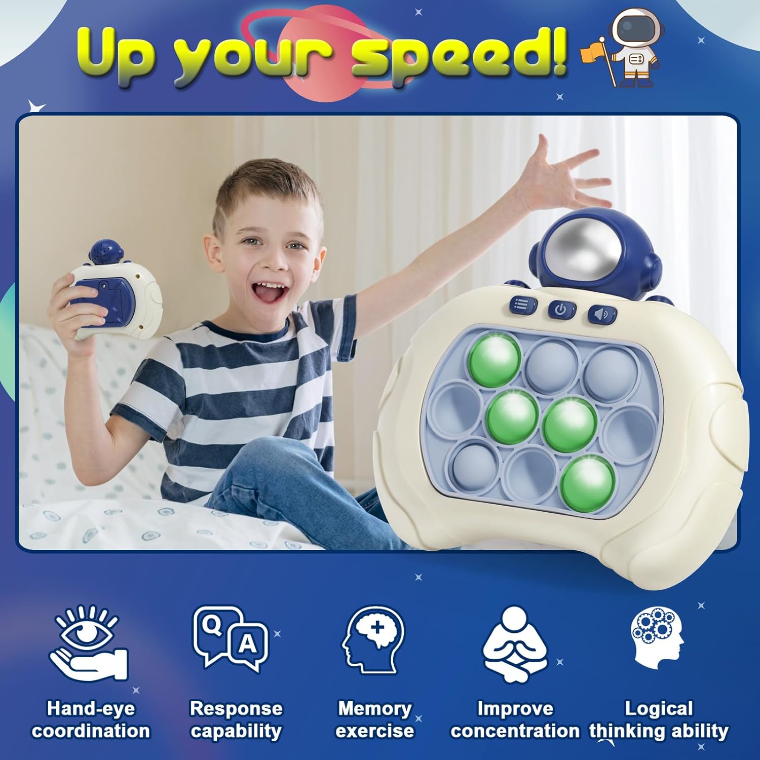 Juego de burbujas de empuje rápido para niños y adultos, máquina de juego de rompecabezas de mano, juguete sensorial de burbujas de empuje rápido,