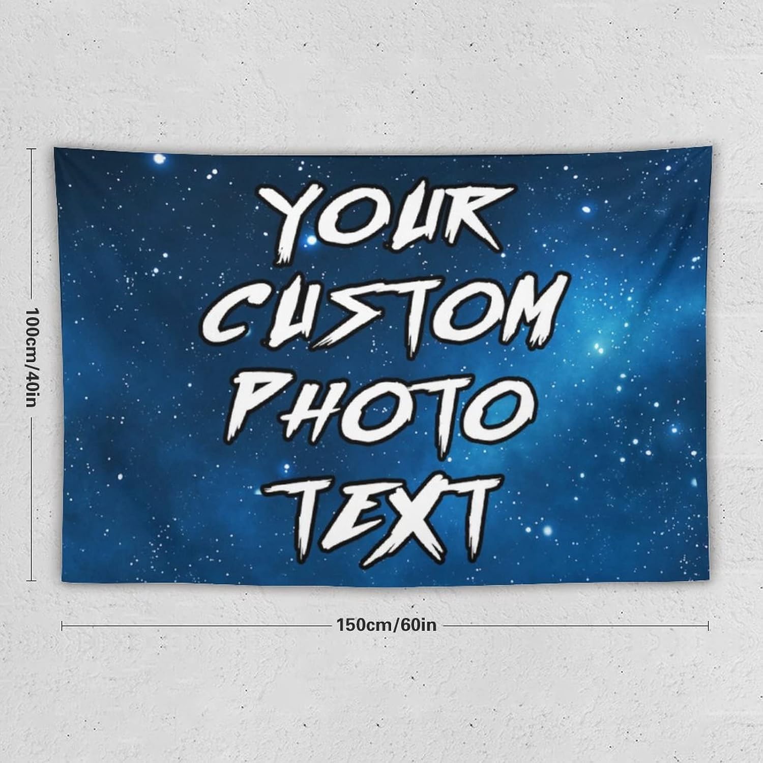 Tapiz personalizado para cargar imágenes con fotos y textos, tapiz personalizado para colgar en la pared, manta de telón de fondo para decoración de
