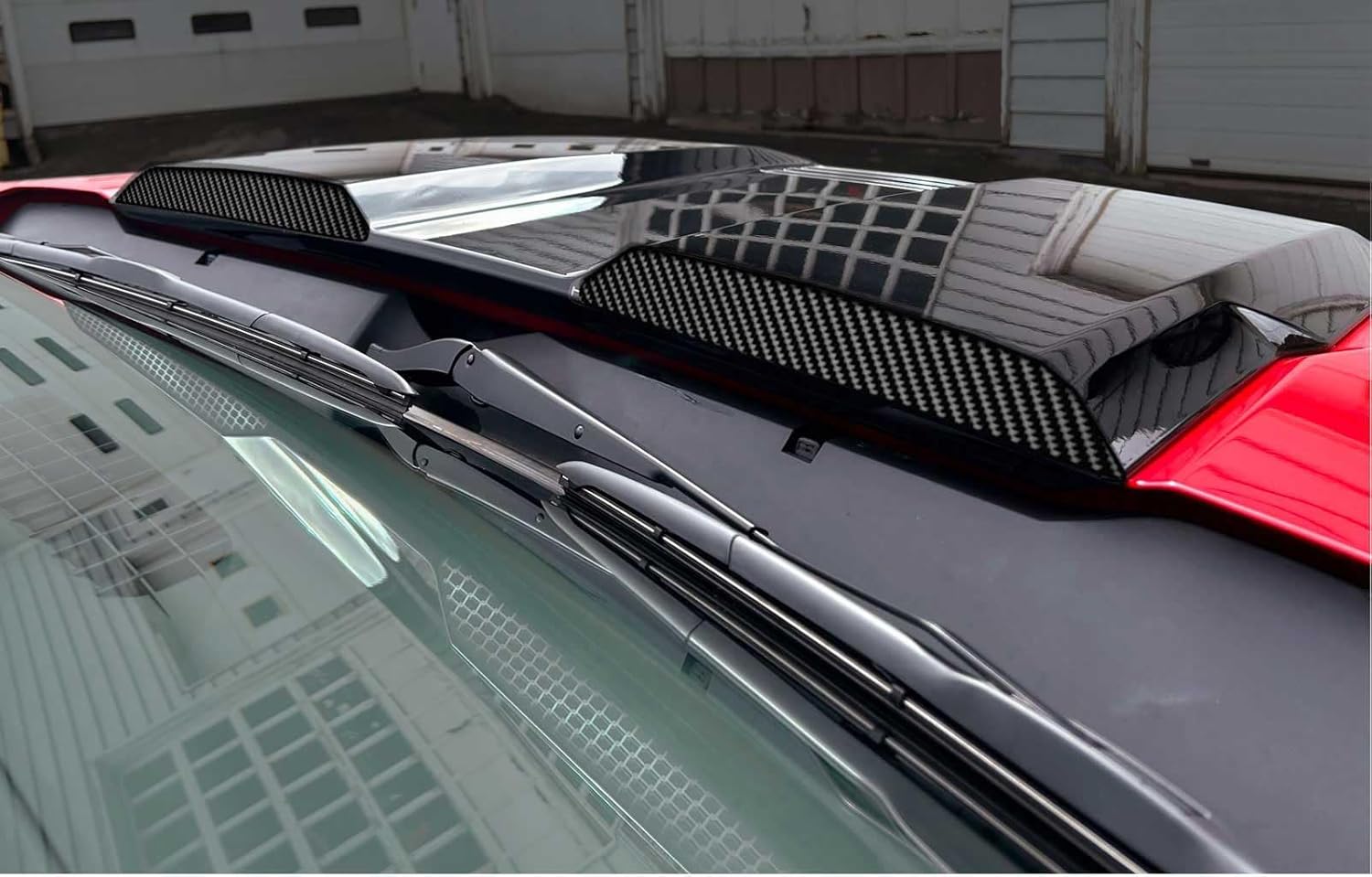 Chevy Silverado Trail Boss ZR2 – Juego de 2 calcomanías de ventilación de fibra de carbono negras para capó trasero, compatible con modelos 2022 y