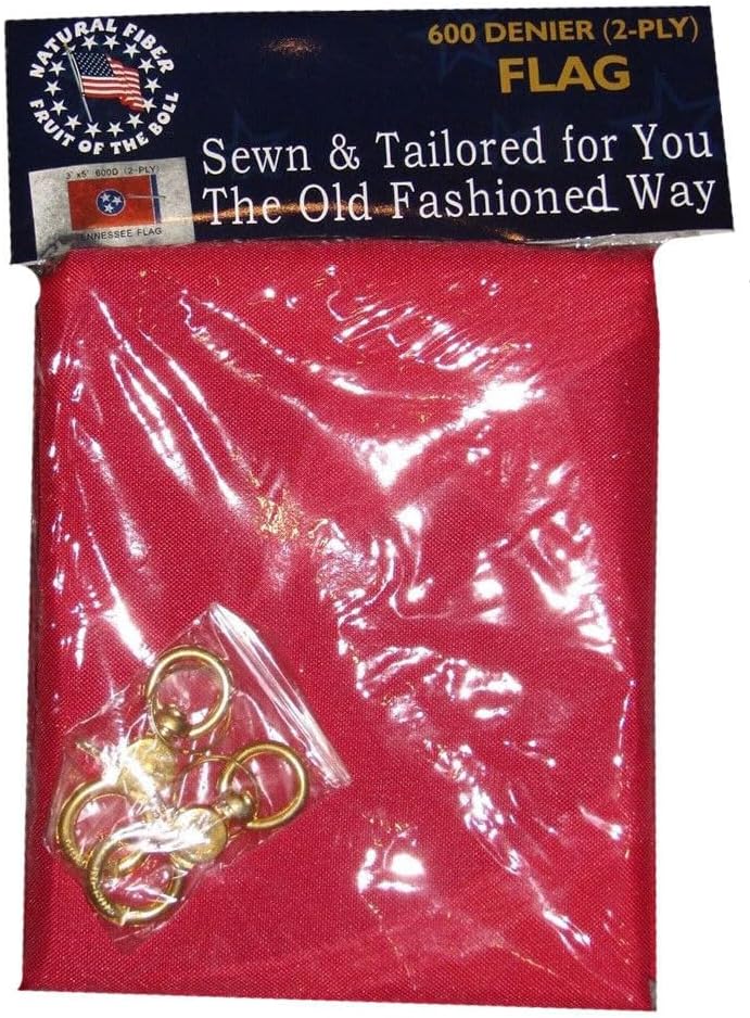 Premium 3×5 Embroidered State of Tennessee 600D Nylon Flag 3’x5′ 2 Clips