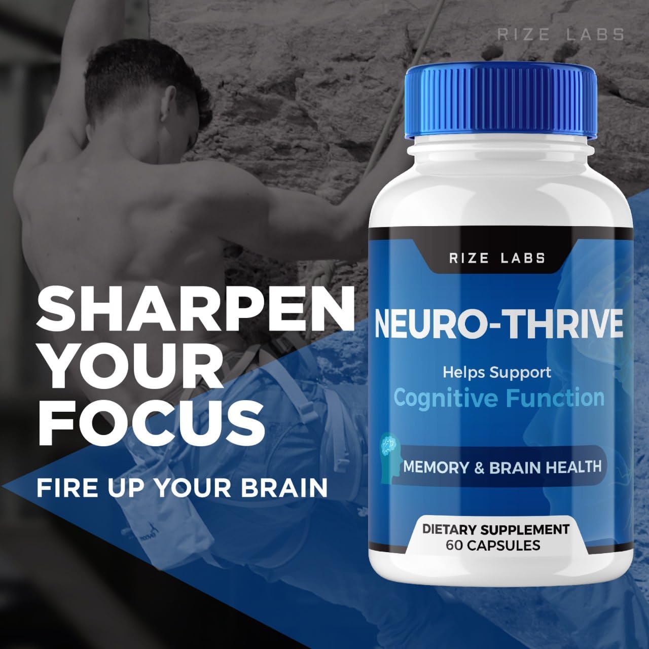 Suplemento Neuro-Thrive, fórmula orgánica de apoyo de memoria Neuro-Thrive, Neuro-Thrive para reducir los efectos negativos de la niebla cerebral,