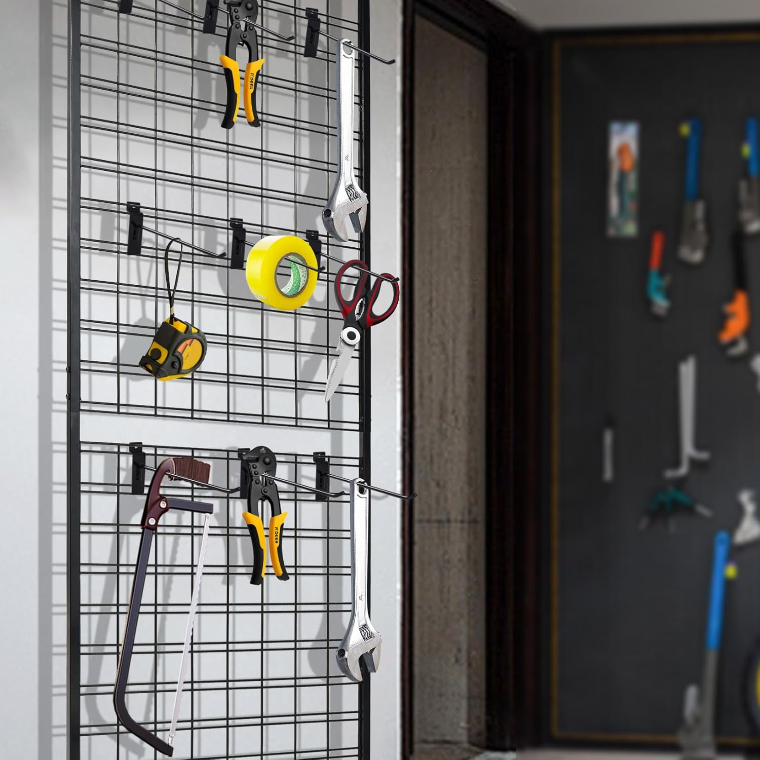 32 ganchos de pared de listones de 6 pulgadas, accesorios de panel de exhibición, ganchos de metal para colgar en la pared, ganchos de pared de