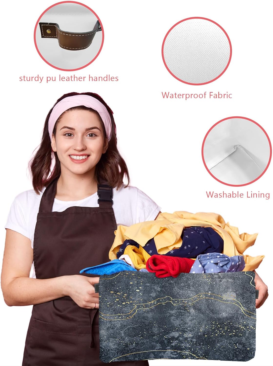 Cesta de almacenamiento gris degradado para organizar estantes, cajas de almacenamiento plegables con asa, líneas amarillas modernas, arte