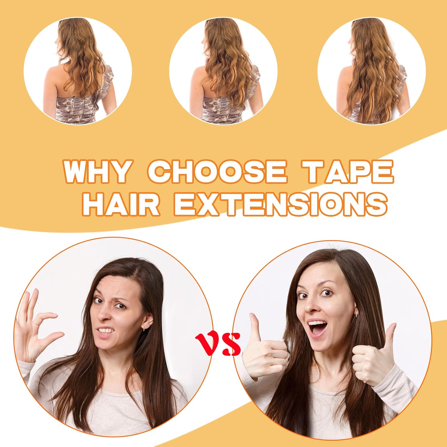 simarro 144 pestañas de cinta de extensión de cabello, cintas adhesivas de doble cara para extensiones de cabello, cintas de repuesto para cabello