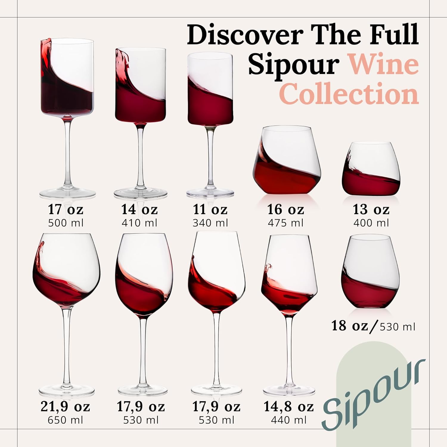 Juego de 4 copas de vino  Elegante juego de regalo de copa de vino de 22 onzas  Copas de vino de cristal modernas de tallo largo para vino blanco y