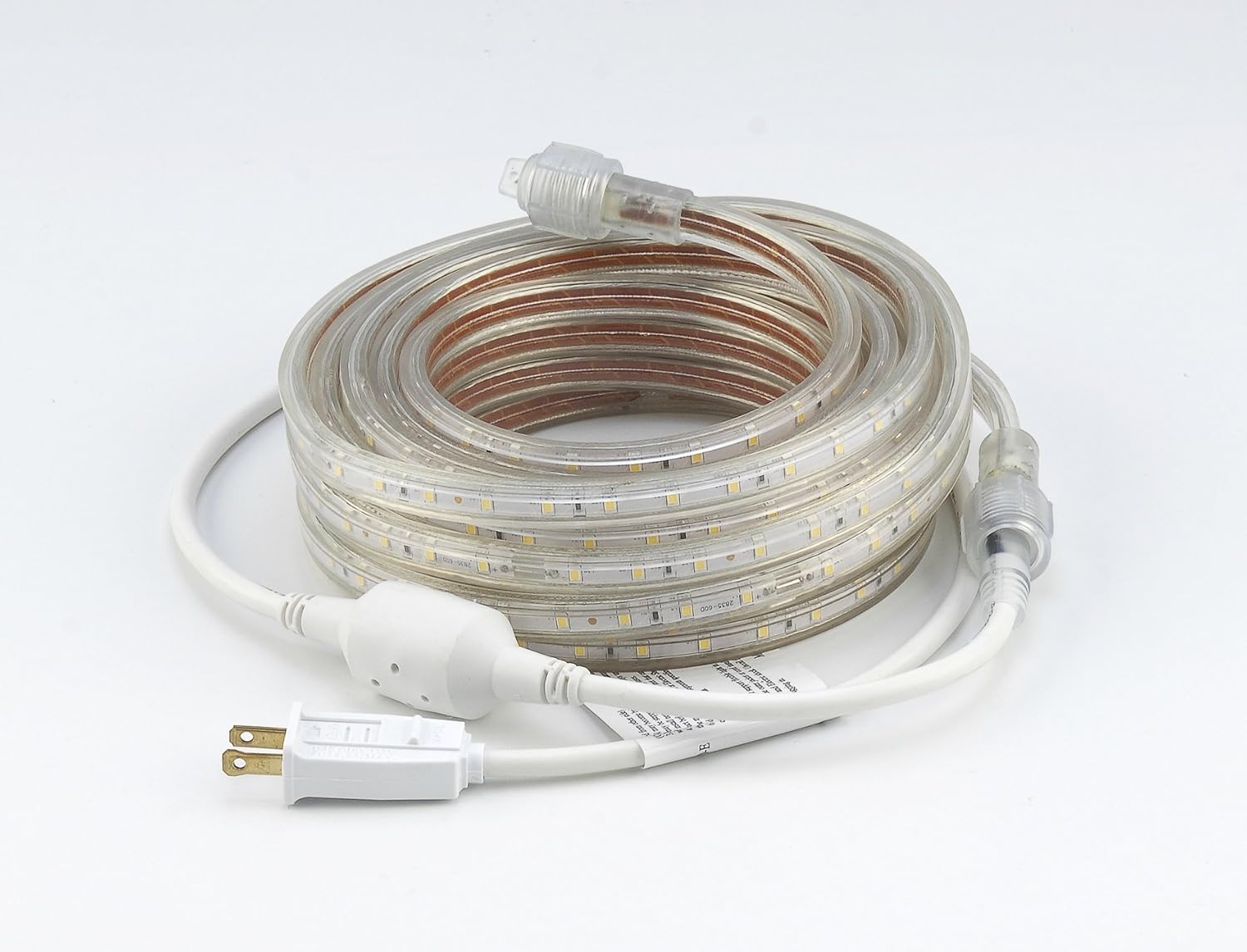 CBConcept Listado UL, 50 pies, súper brillante 13500 lúmenes, 3000 K blanco cálido, regulable, tira de luz LED plana flexible de 110-120 V CA, 930