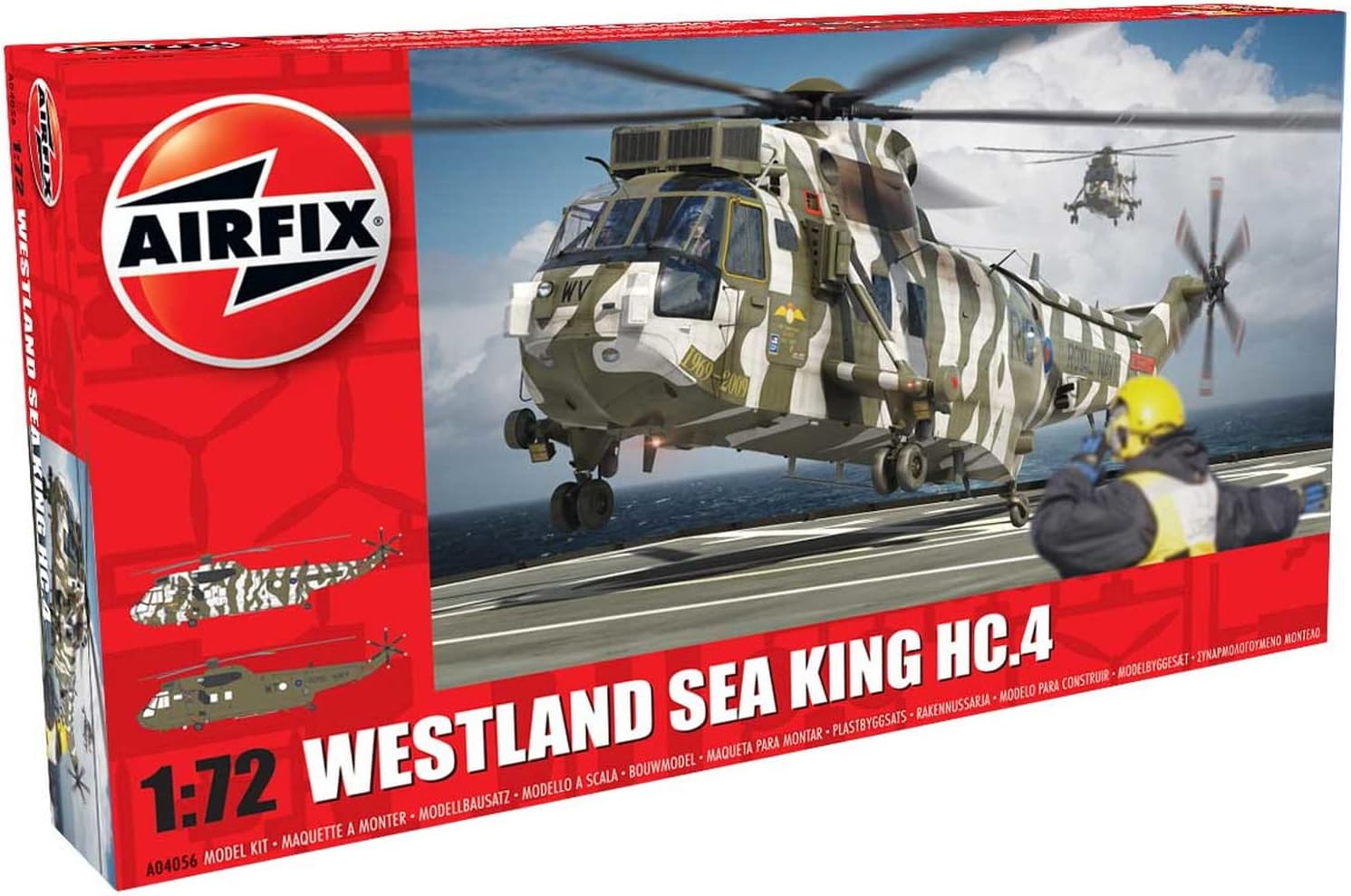 Airfix A04056 Westland Sea King HC.4 172nd Kit de modelo de helicóptero militar de plástico, azul marino