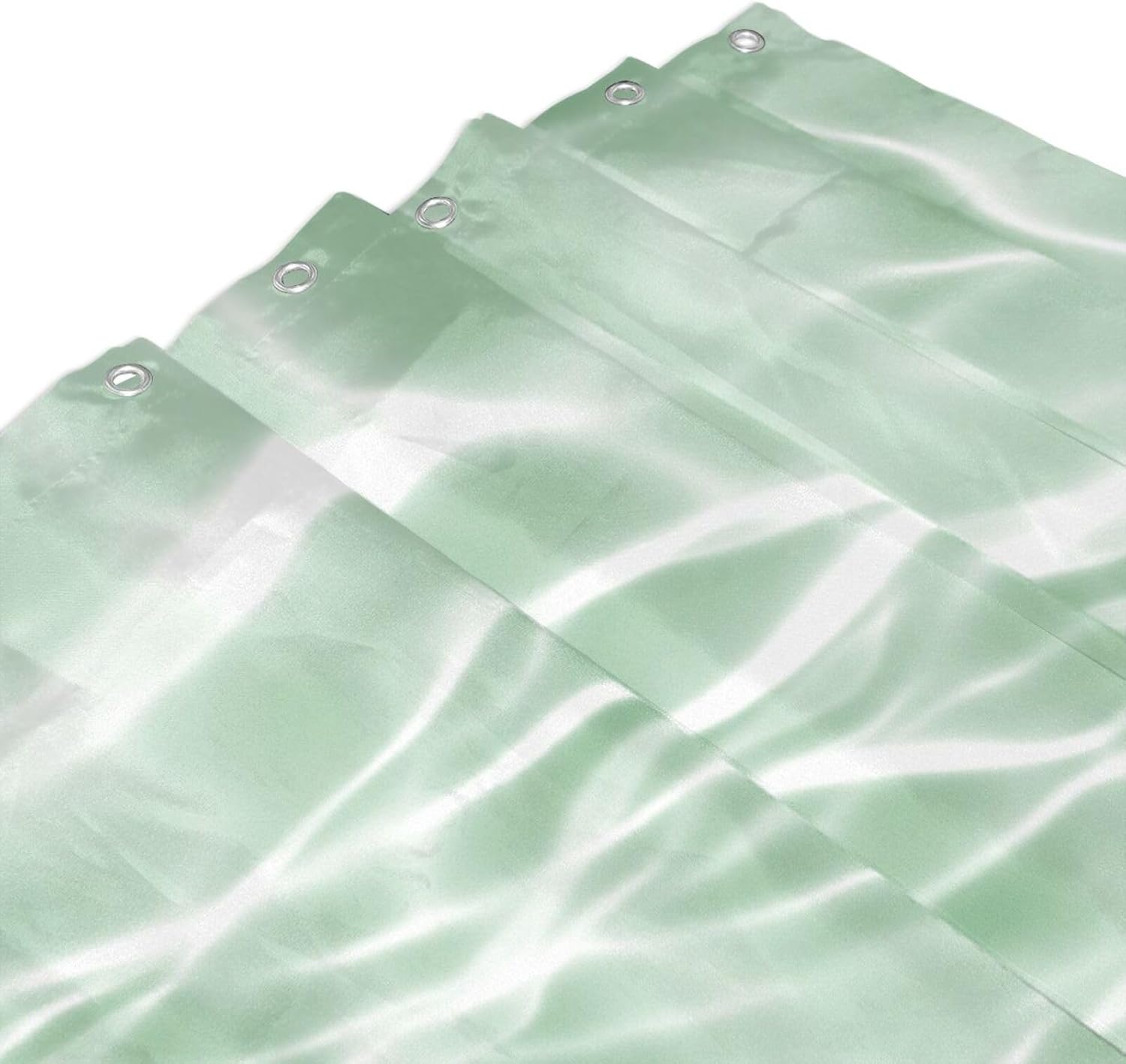 Cortina de ducha de plástico con ondas de piscina, 72 x 72 pulgadas, cortinas de ducha extra largas para baño, juego de cortinas de baño con