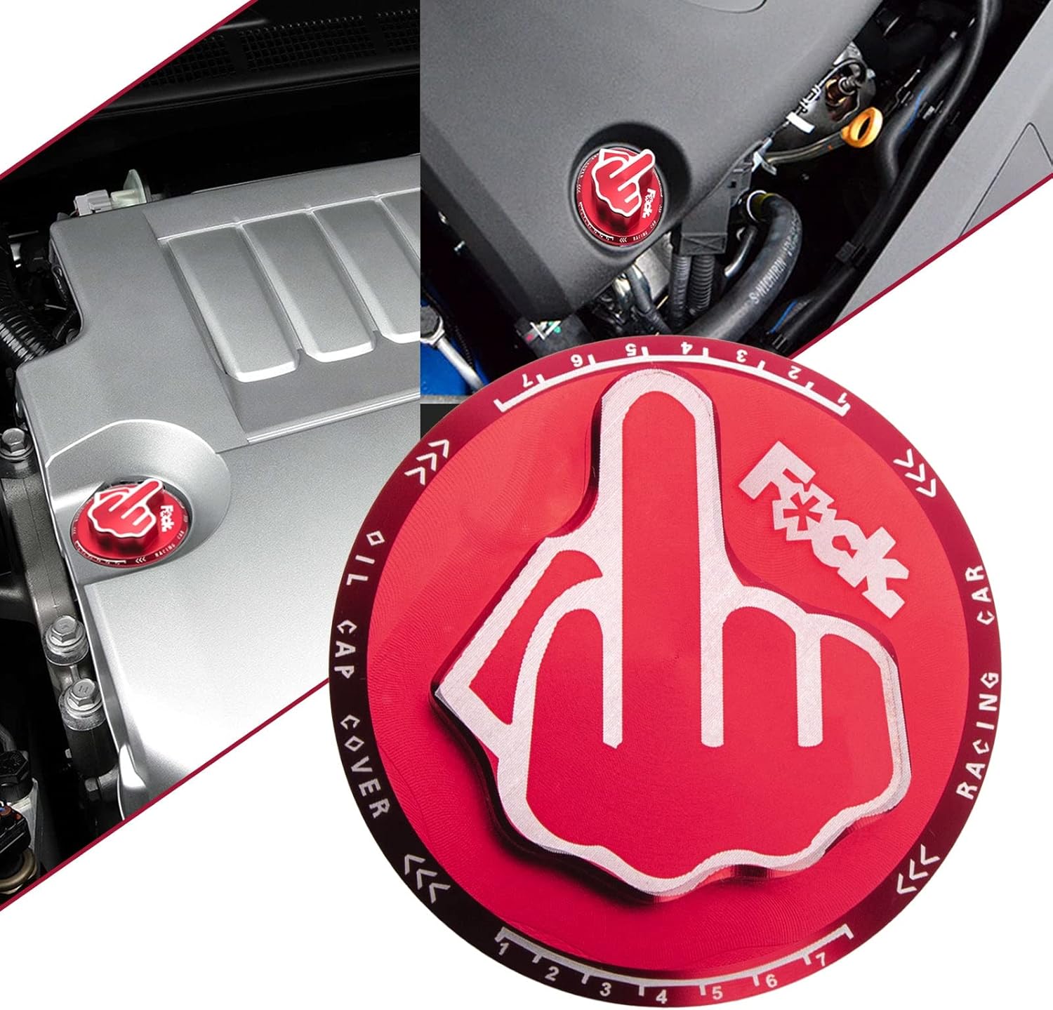 Xotic Tech – Tapa para caja de gasolina y depósito de gasolina de aleación roja con rosca para Toyota Corolla Camry 4Runner Highlander RAV4 C-HR