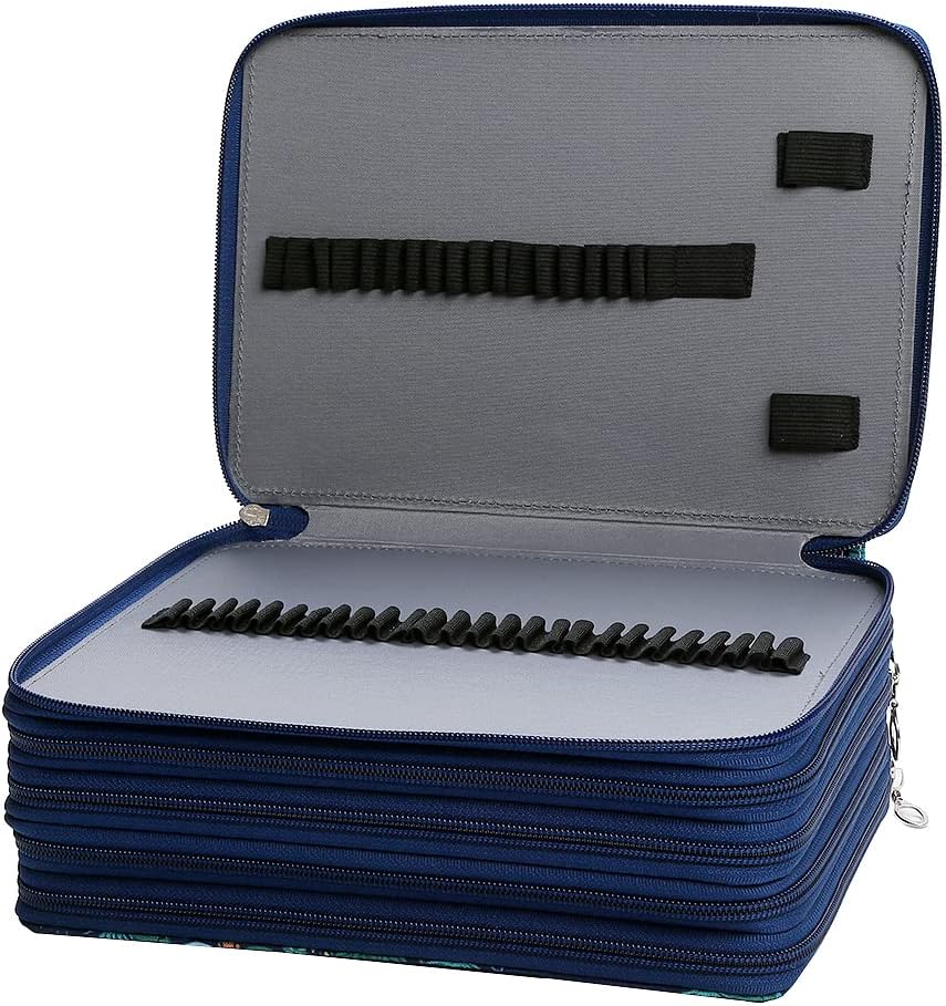 Lbxgap Estuche portátil de colores para lápices Jungle con 252 ranuras de tela Oxford, estuche para lápices con práctico envoltorio portátil,