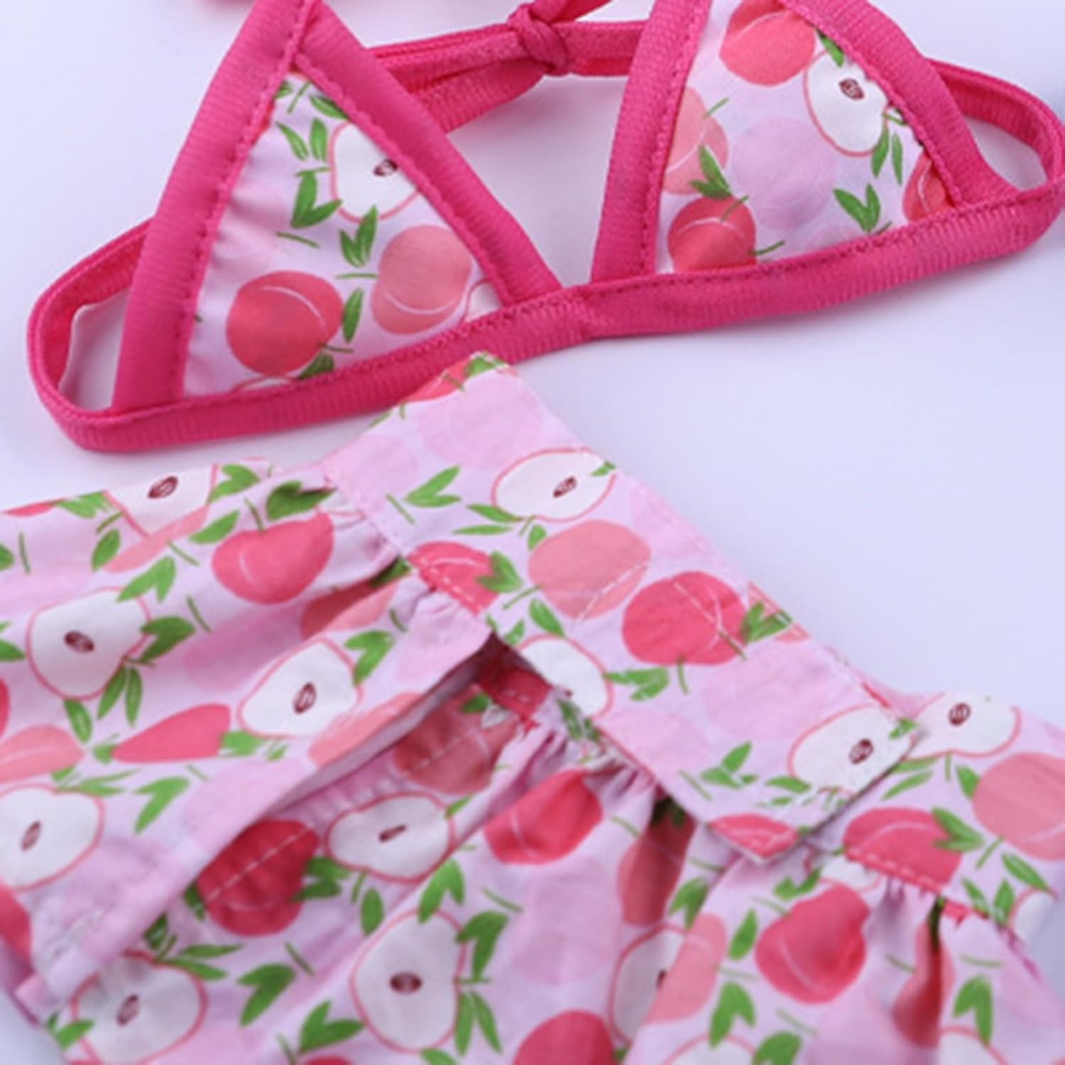 leasote Conjunto de bikini de verano para perro, lindo bikini para mascotas, vestido de cachorro, traje de baño hawaiano para perros pequeños, niña,