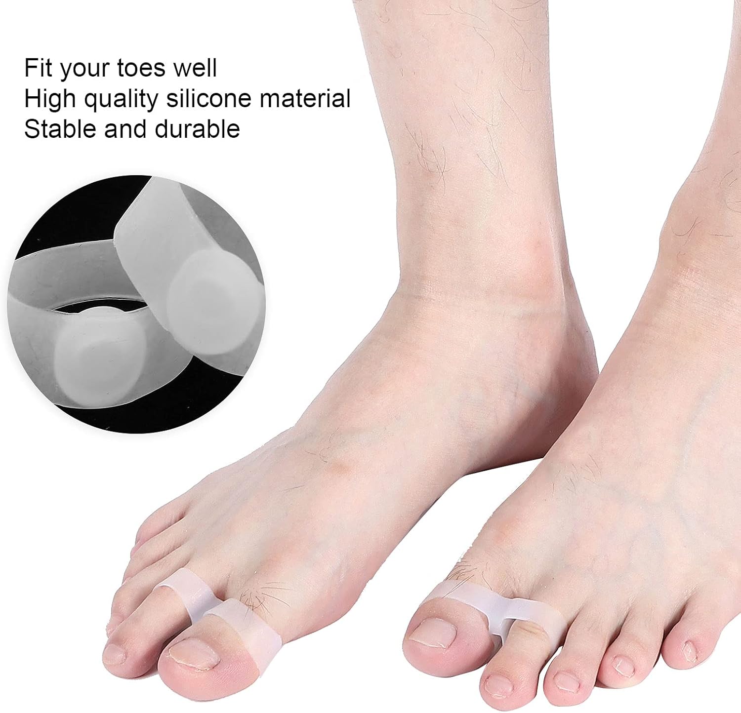 2 piezas de anillos magnéticos para dedos de los pies, de silicona, para masaje de pies, metabolismo, herramienta magnética de masaje de pies,