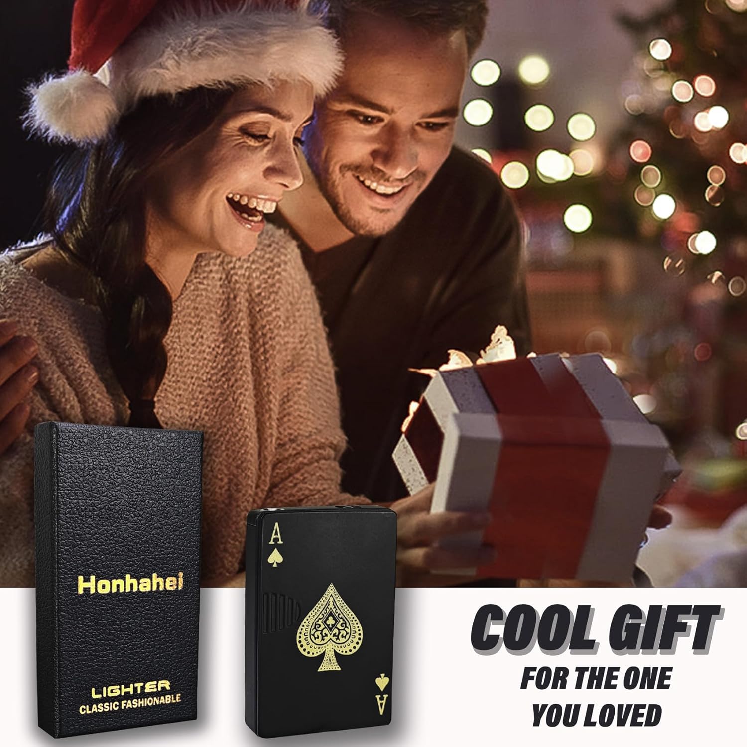 Jet Torch Lighter, Refillable Butane Playing Card Lighter, Exquisite Packaging, Windproof Lighters, Cool Lighter for Men, Candle, Camping, Birthday.