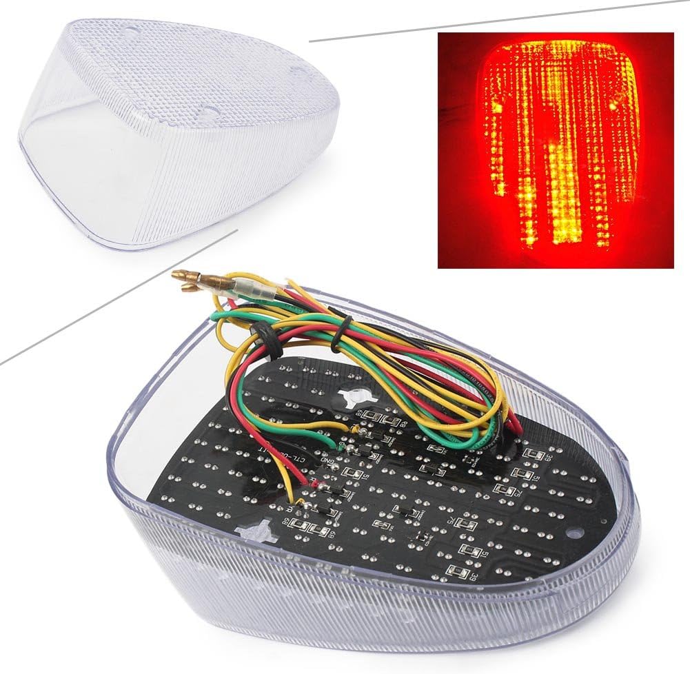 GZYF Lente transparente para motocicleta, luz trasera, señal de giro de freno para 96-13 para Yamaha Royal Star XVZ1300  02-10 para Yamaha V-Star