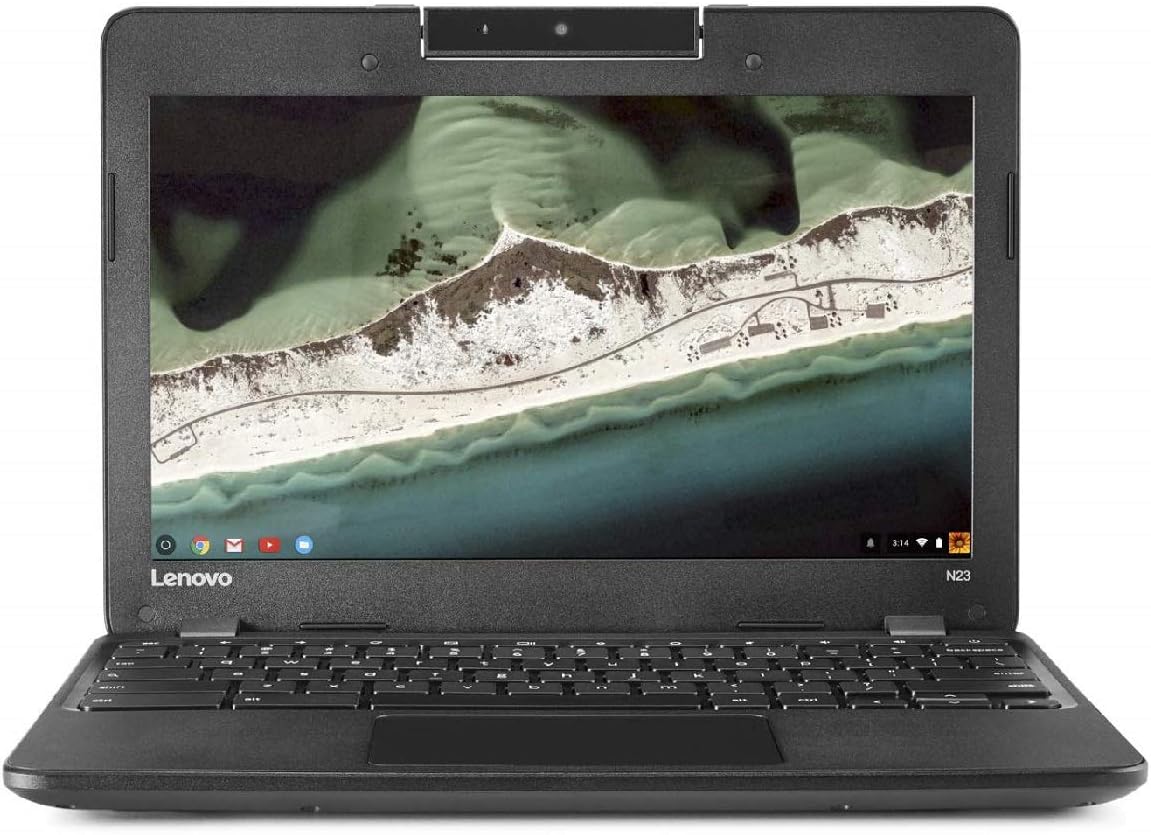 Lenovo Laptop N23 Chromebook HD de 11.6 pulgadas, Celeron N3060 1.6GHz, 4 GB de RAM, unidad de estado sólido de 16 GB, Chrome OS, CAM, (renovado)