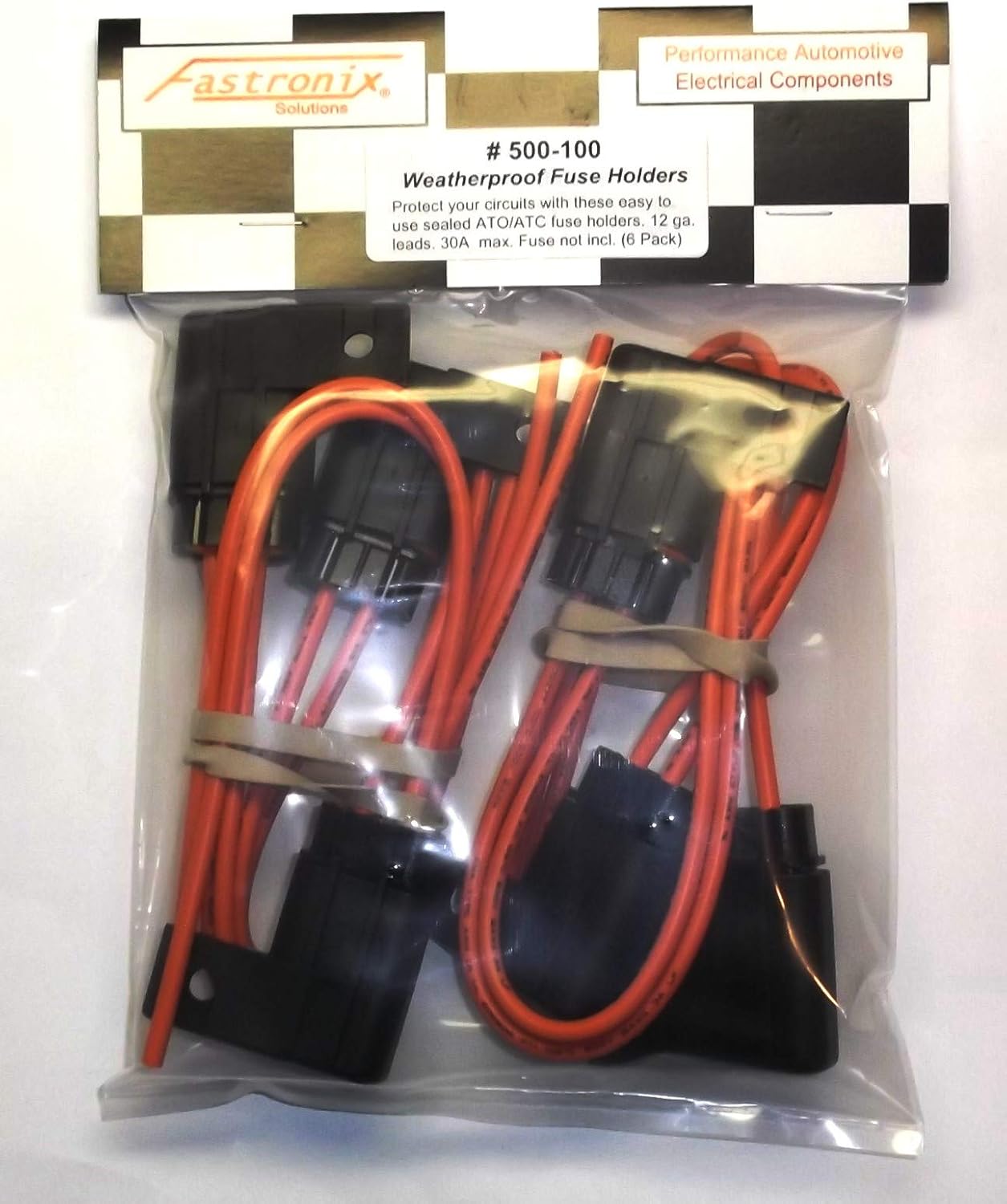Fastronix – Portafusibles ATOATC impermeables para automóvilesmarinos con tapa, paquete de 6