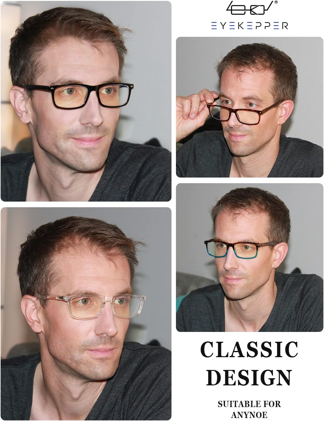 Eyekepper – Lentes de lectura para computadora, con filtro de luz azul, lentes para leer, bloquea el deslumbramiento, para hombres y mujeres
