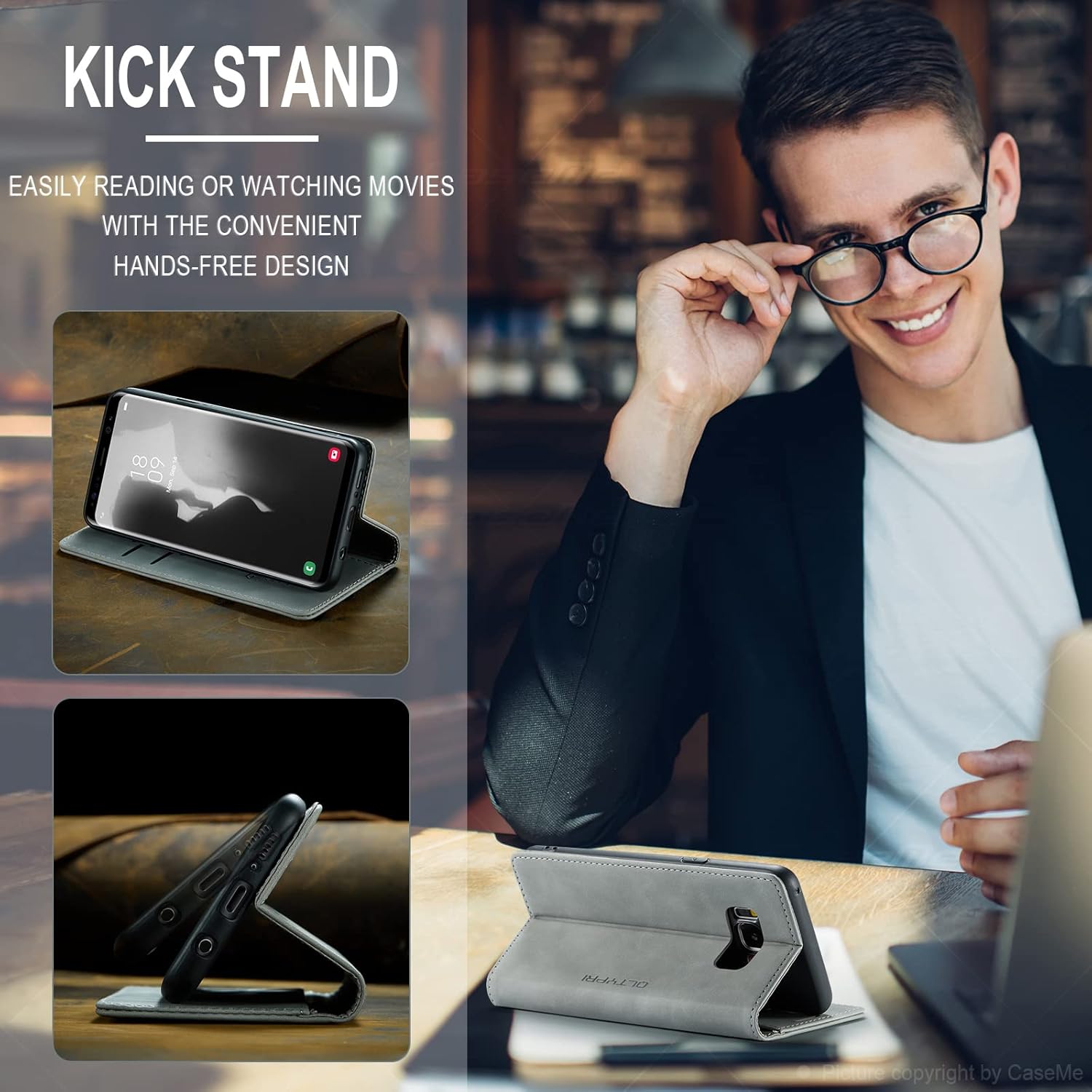 QLTYPRI Funda Para Samsung Galaxy S8 Plus, Vintage PU Cuero Billetera Caso Ranura Para Tarjeta Kickstand Cierre Magnético A Prueba De Golpes Flip