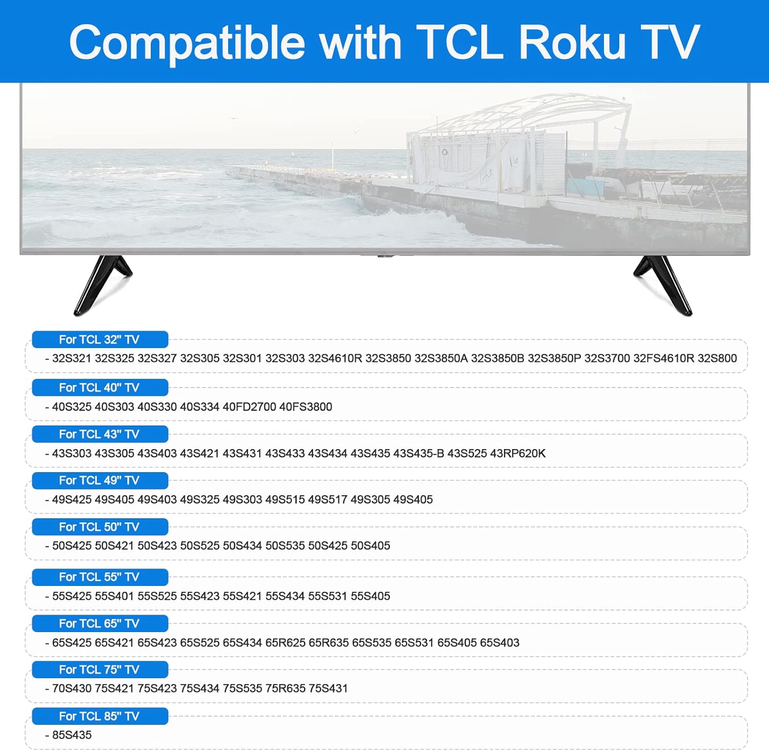 (versión mejorada) Patas base de soporte de TV para TCL Smart Tv-TCL Roku TV 32 pulgadas, 40 pulgadas, 43 pulgadas, 48 pulgadas, 49 pulgadas, 50