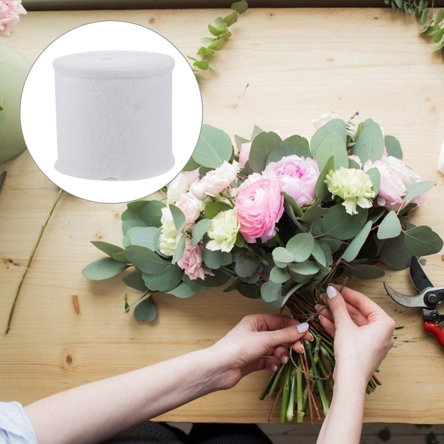 EXCEART Papel de regalo Kraft Papel de regalo de flores de algodón absorbente de agua Envoltura de ramo de flores de repuesto de tubo de agua floral