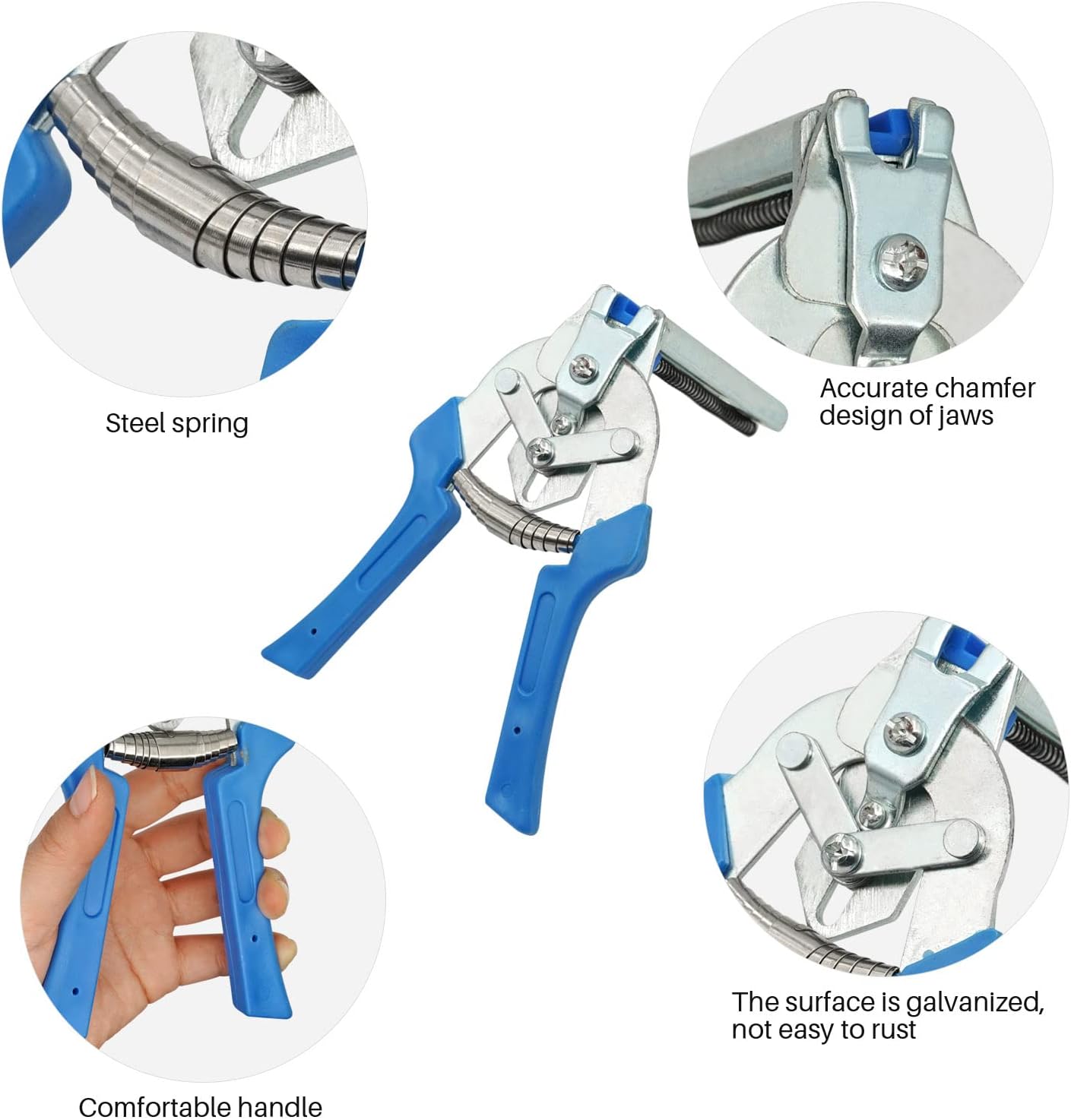 Alicates de anillo de uñas tipo M para fijación de cerdos multifunción Kit de alicates de anillo de cerdo para tapicería automática con 1800 clips