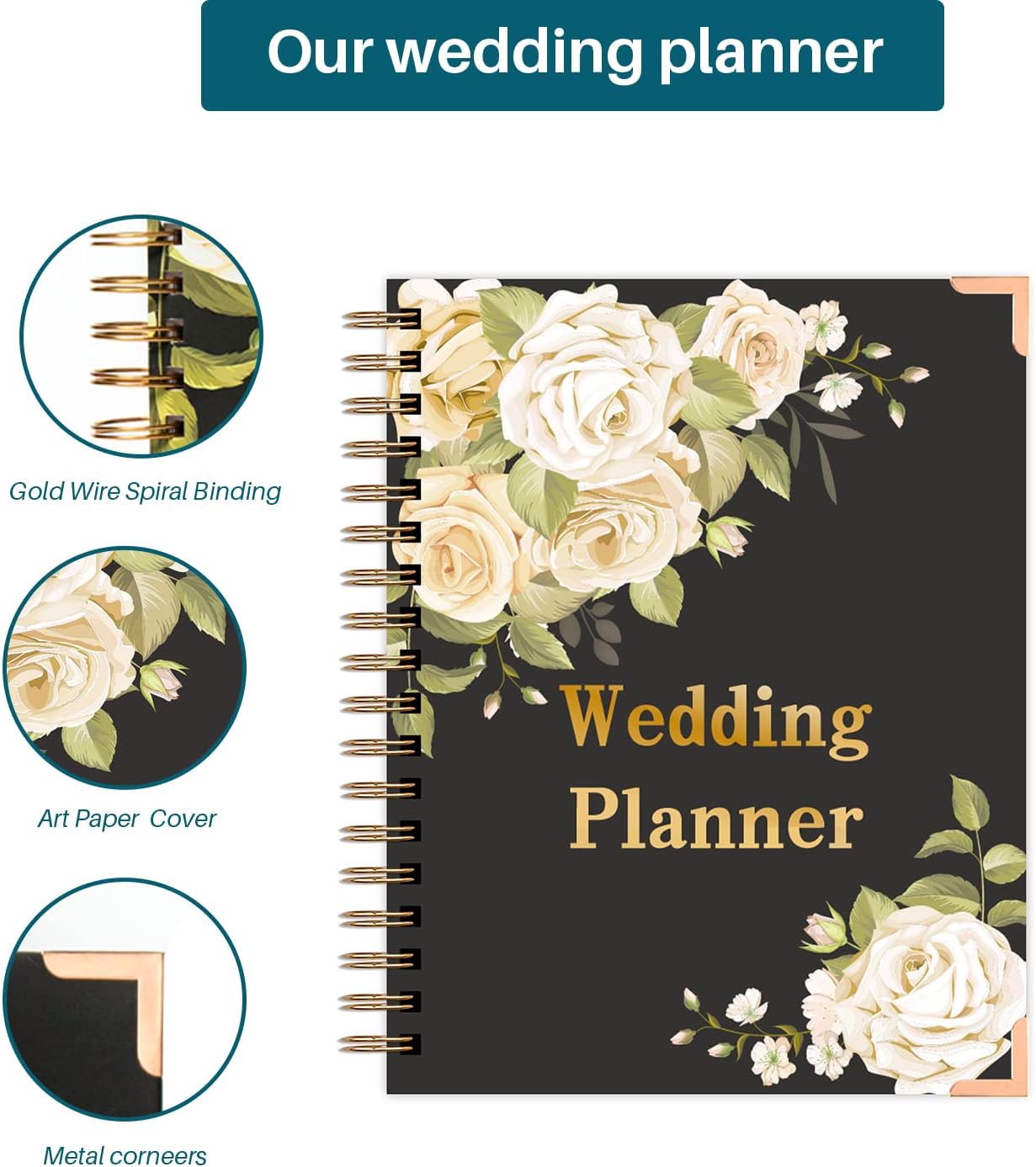 Agenda de boda  Libro de planificador de boda y organizador para la novia, libro de planificador de boda, regalo único de compromiso para parejas