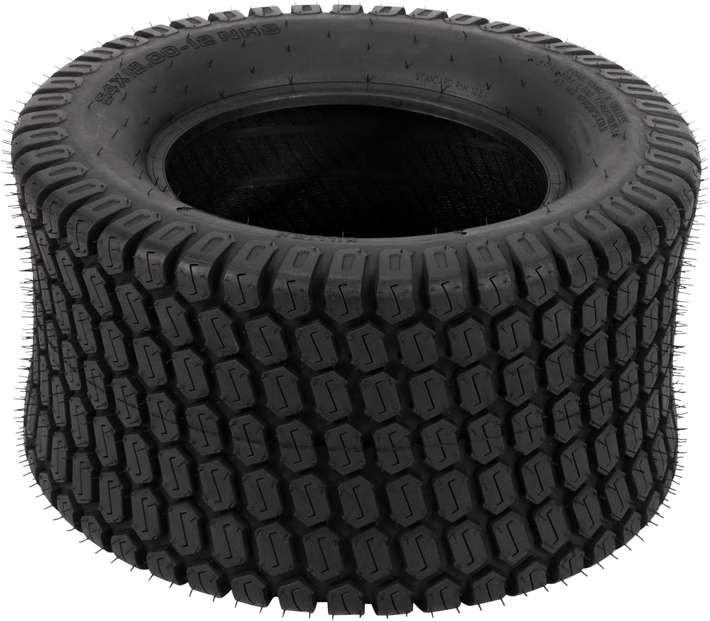 Juego de 2 neumáticos de césped 24×9.50-12 para cortacésped y jardín tractor carrito de golf neumáticos sin cámara 24-9.50-12 4 PR Rango de carga