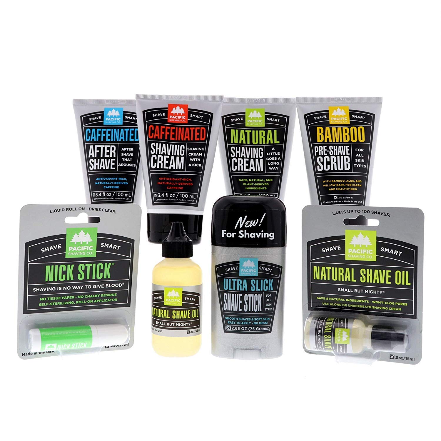 Pacific Shaving Company Barra de afeitado ultra resbaladiza fácil de aplicar, sin ensuciar, afeitadas suaves y piel suave, apta para TSA, todo tipo