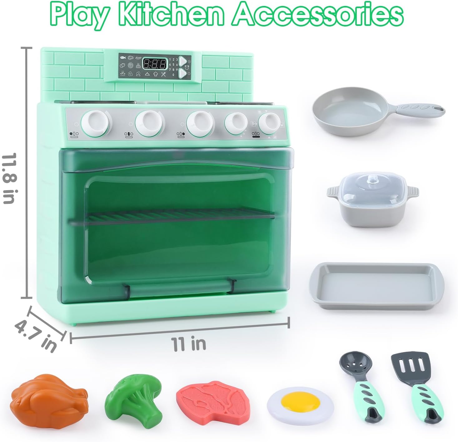 Accesorios de cocina para jugar al horno de juguete, aparato realista para niños con luces y sonidos, juego único de cocina para niños, juguetes de