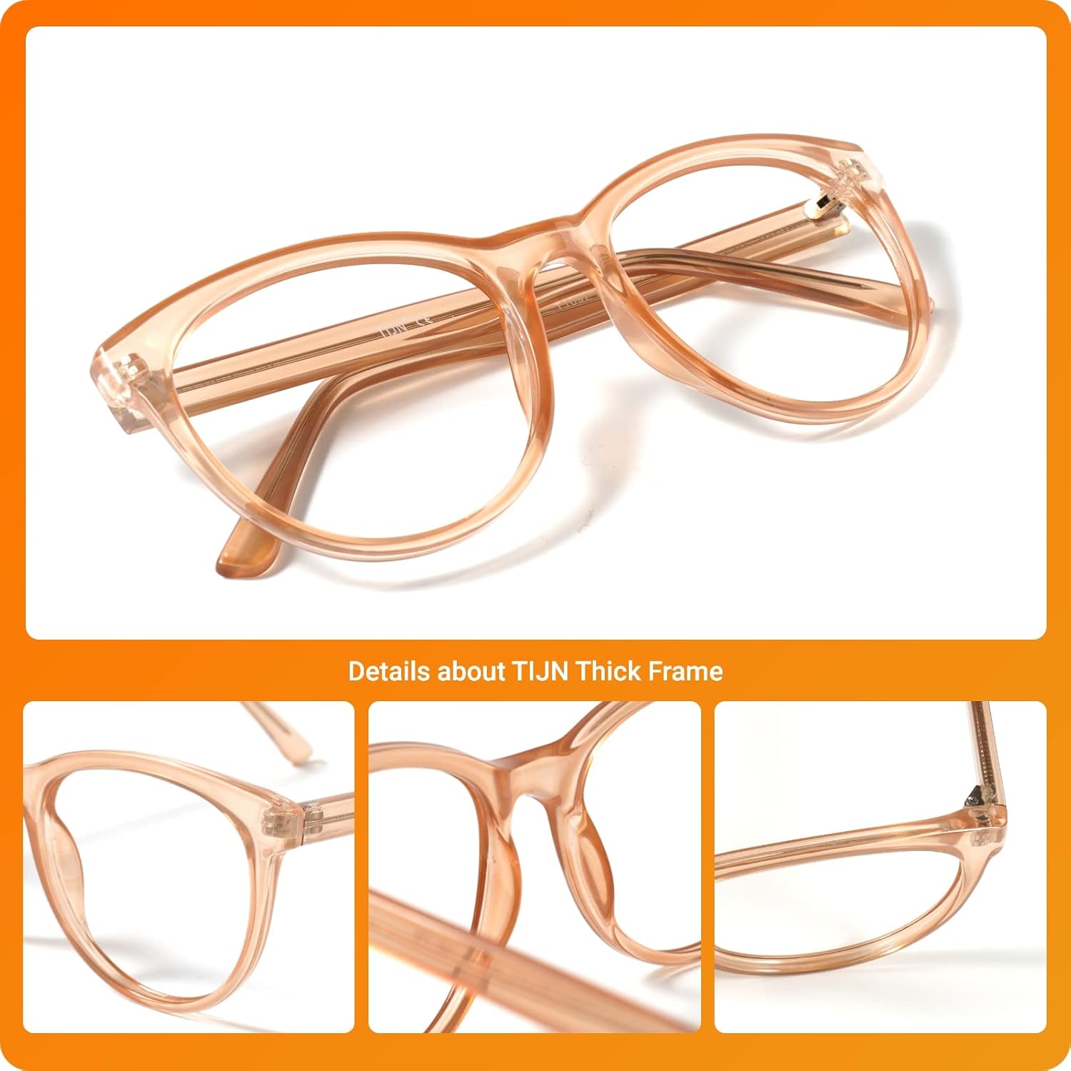 TIJN Gafas de luz azul de gran tamaño para mujeres y hombres, marco grande, antifatiga ocular, transparentes, para computadora, juegos, bloqueador