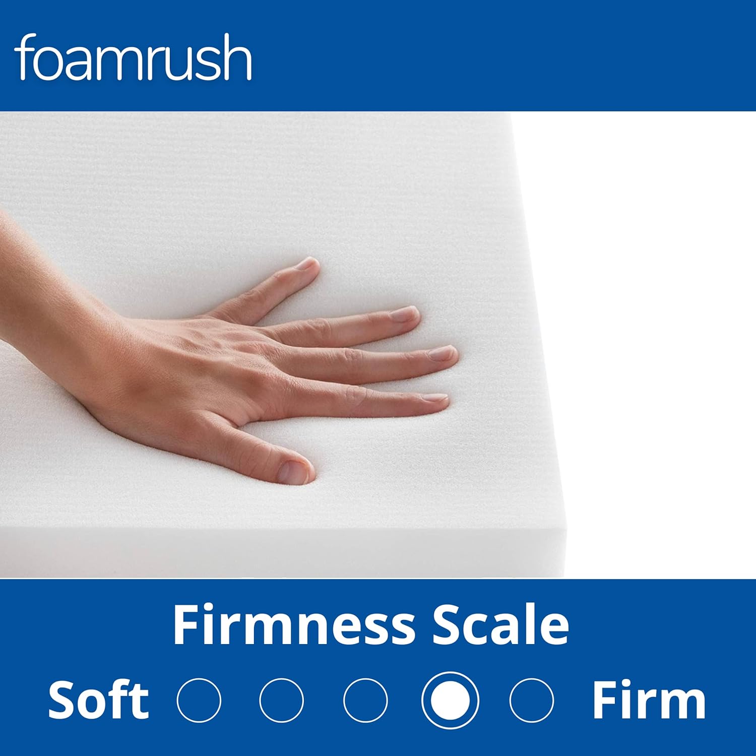 FoamRush Espuma de tapicería de 2 pulgadas de alto x 26 pulgadas de ancho x 32 pulgadas de largo, espuma firme de alta densidad de apoyo suave
